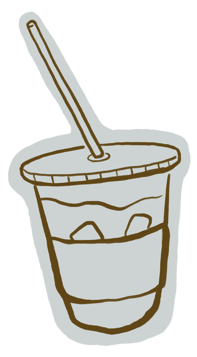 Illustrated icon of iced coffee