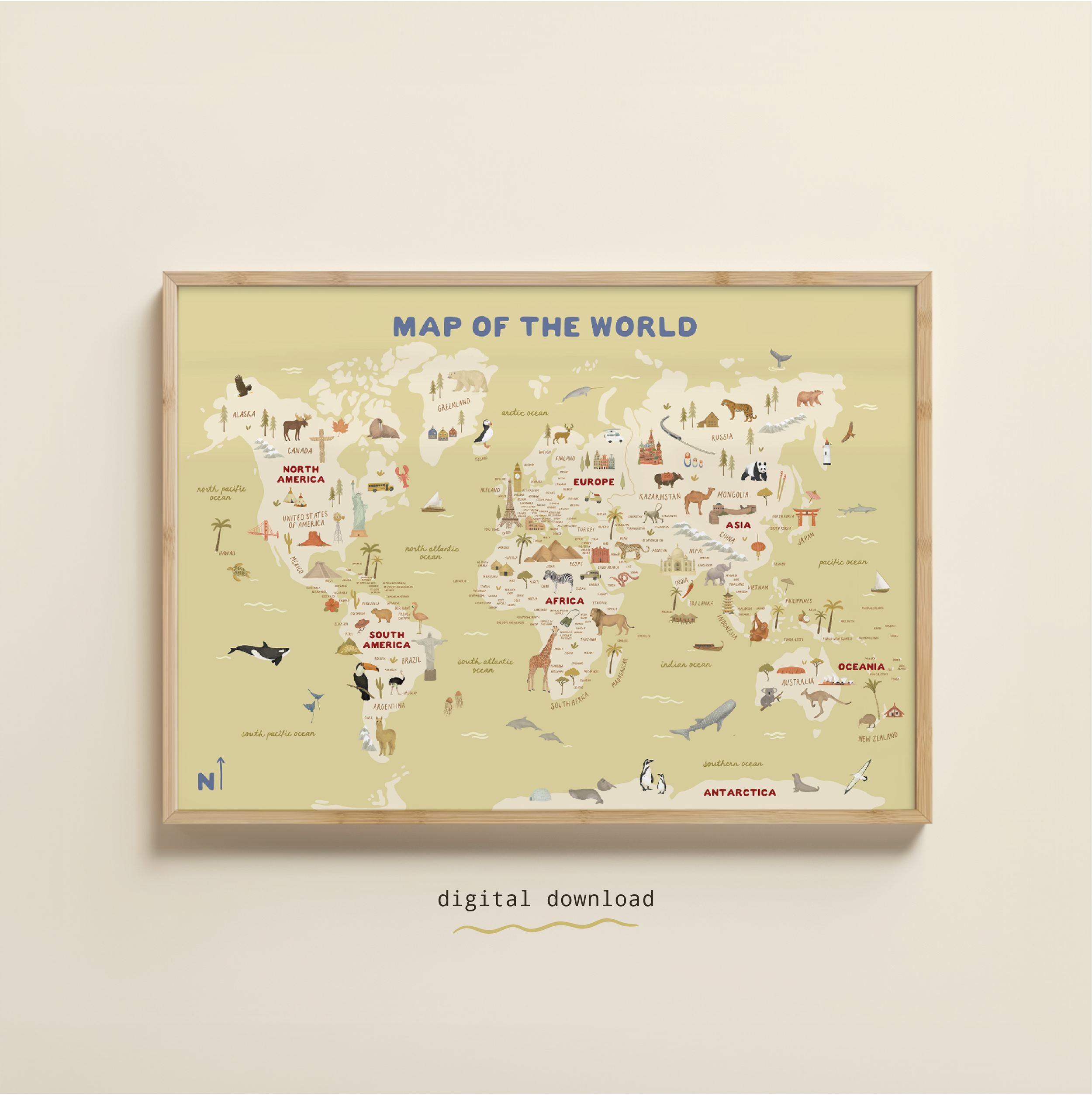 ILLUSTRATED MAP OF THE WORLD