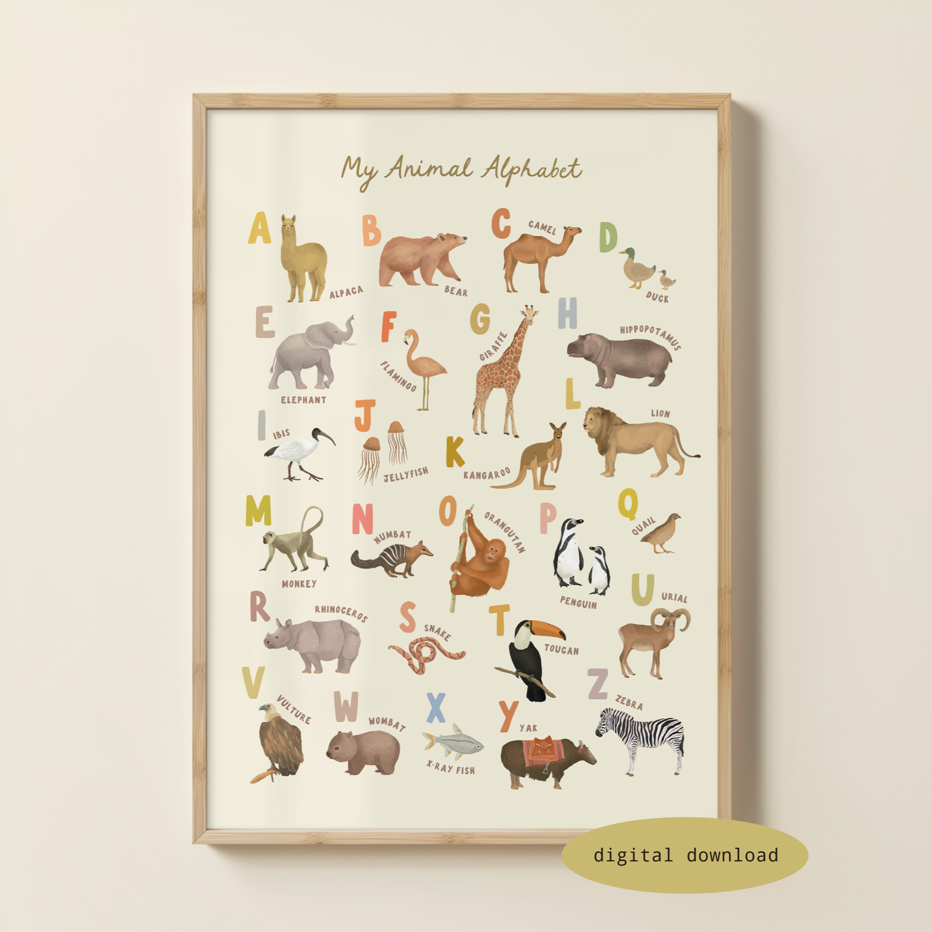 ANIMAL ALPHABET PRINT