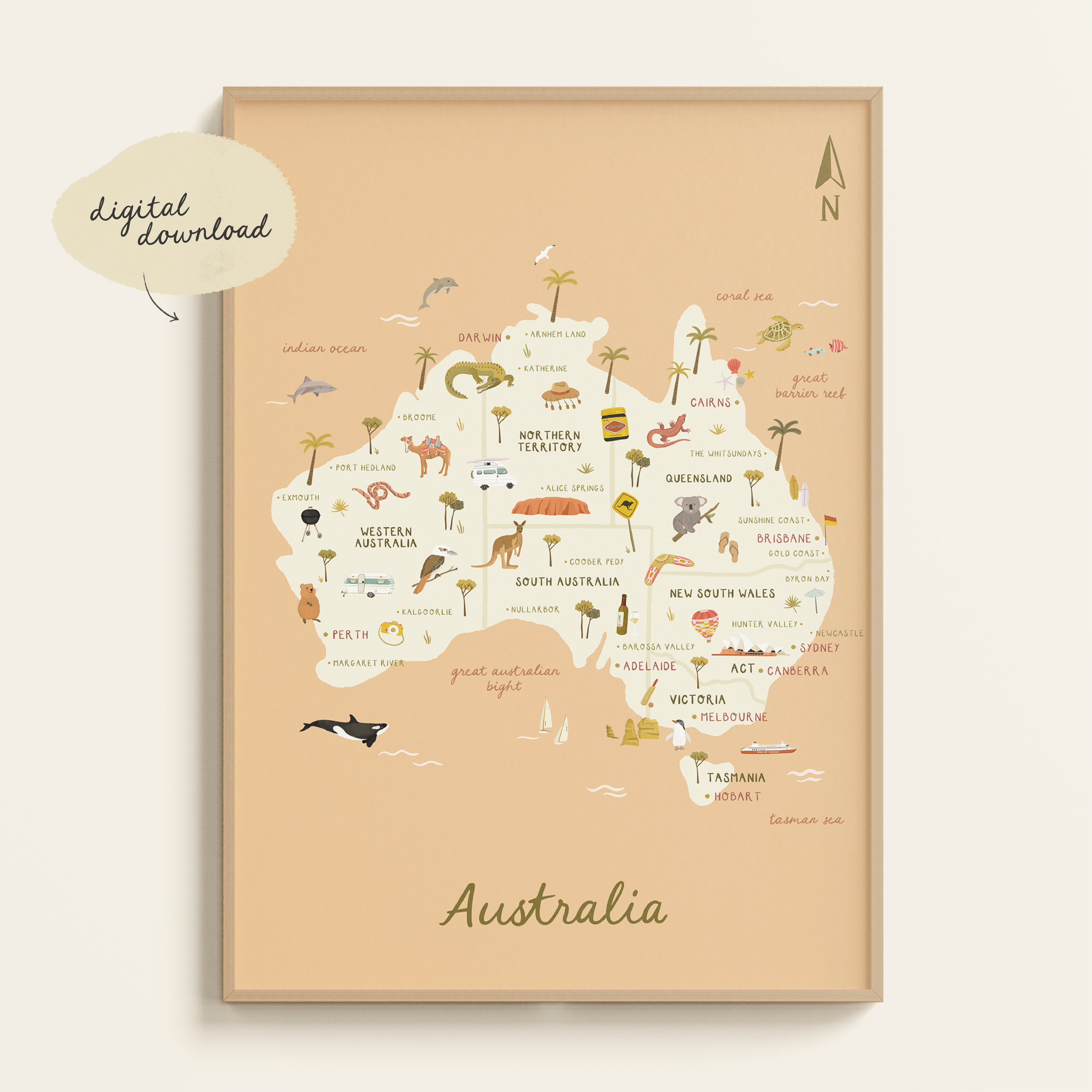 ILLUSTRATED MAP OF AUSTRALIA