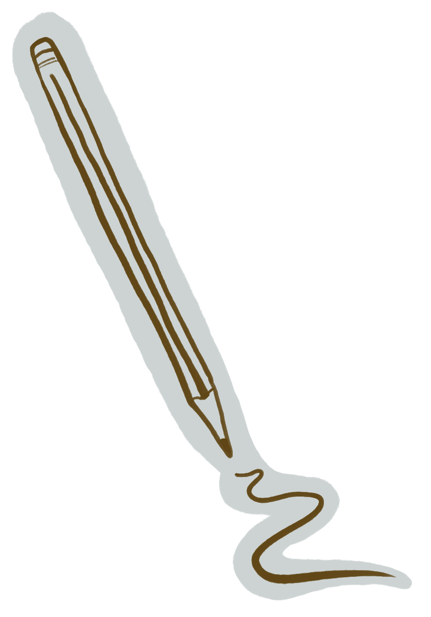 Illustrated Icon of a Pencil drawing