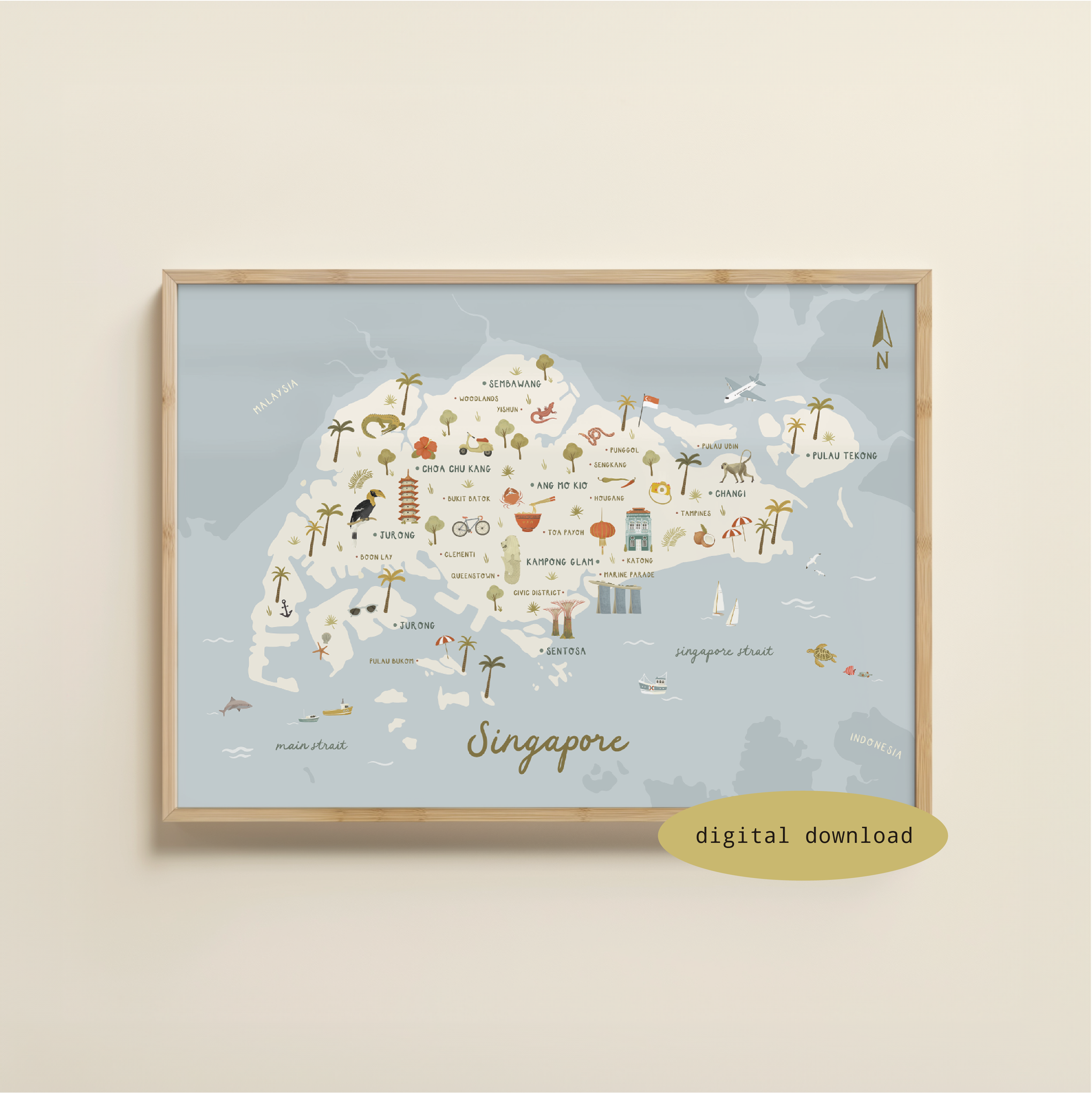 ILLUSTRATED MAP OF SINGAPORE