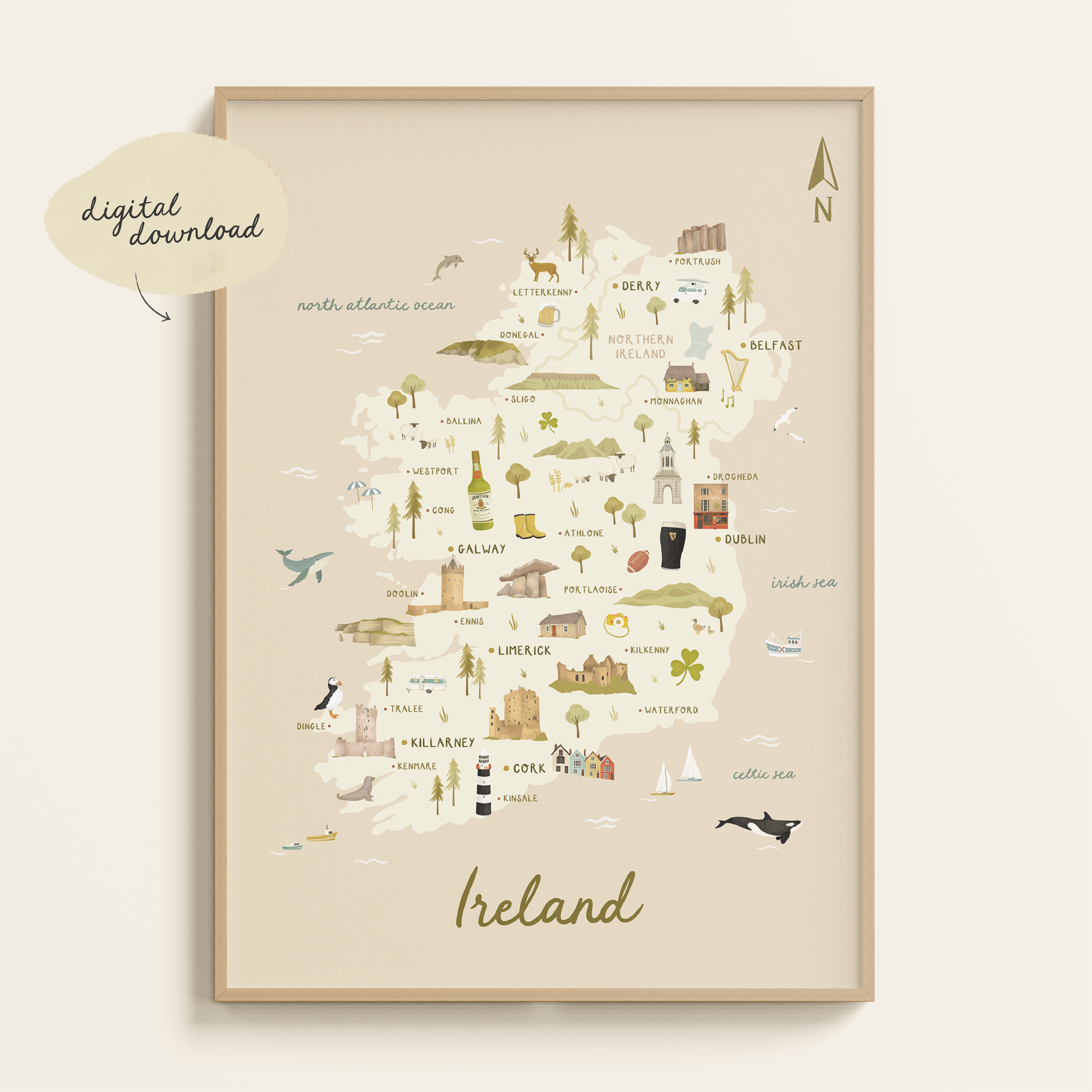 ILLUSTRATED MAP OF IRELAND