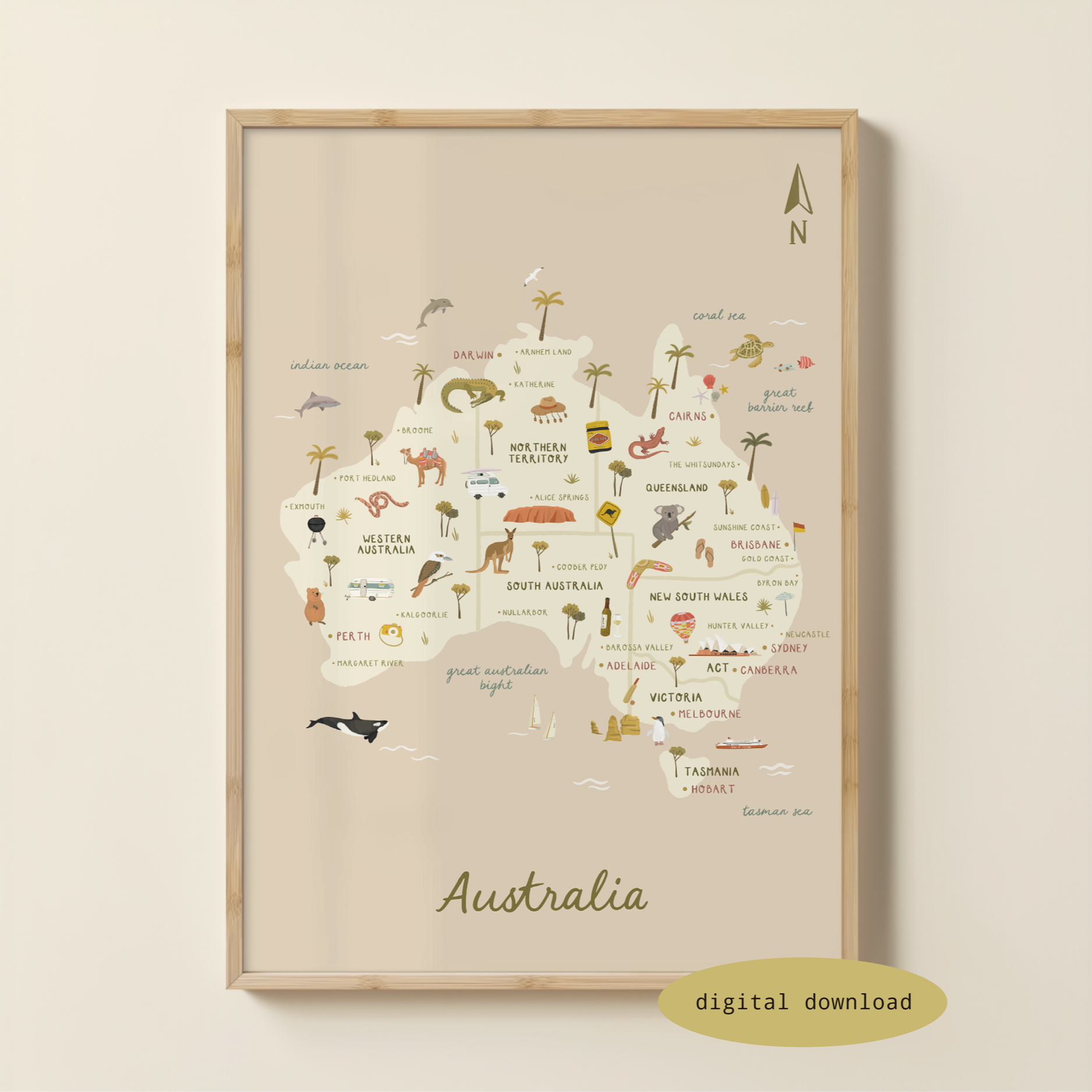 ILLUSTRATED MAP OF AUSTRALIA