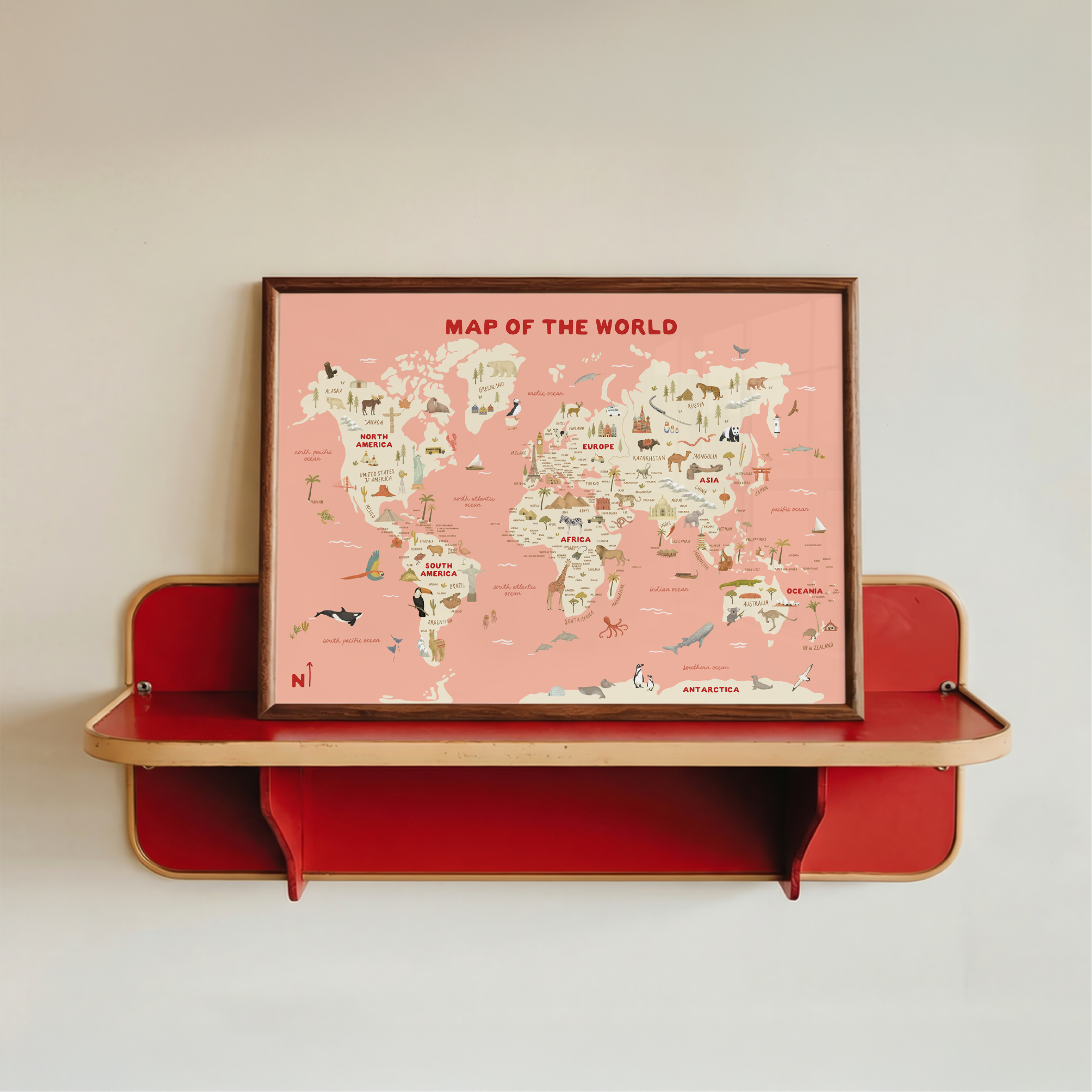 ILLUSTRATED MAP OF THE WORLD