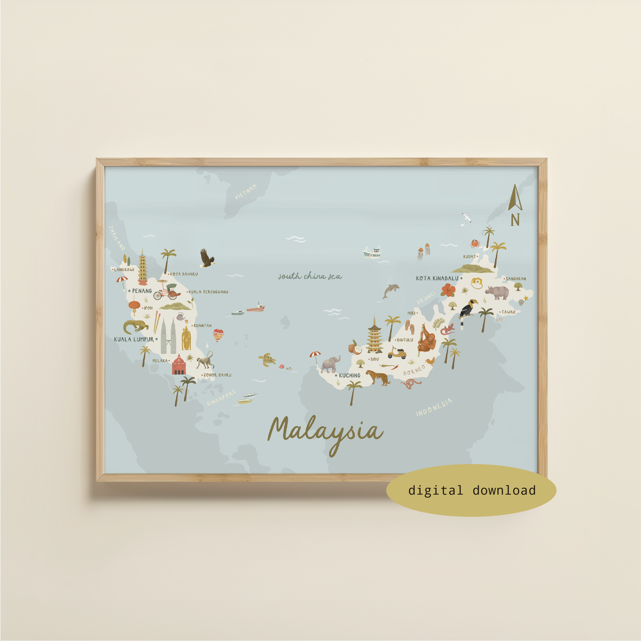 ILLUSTRATED MAP OF MALAYSIA