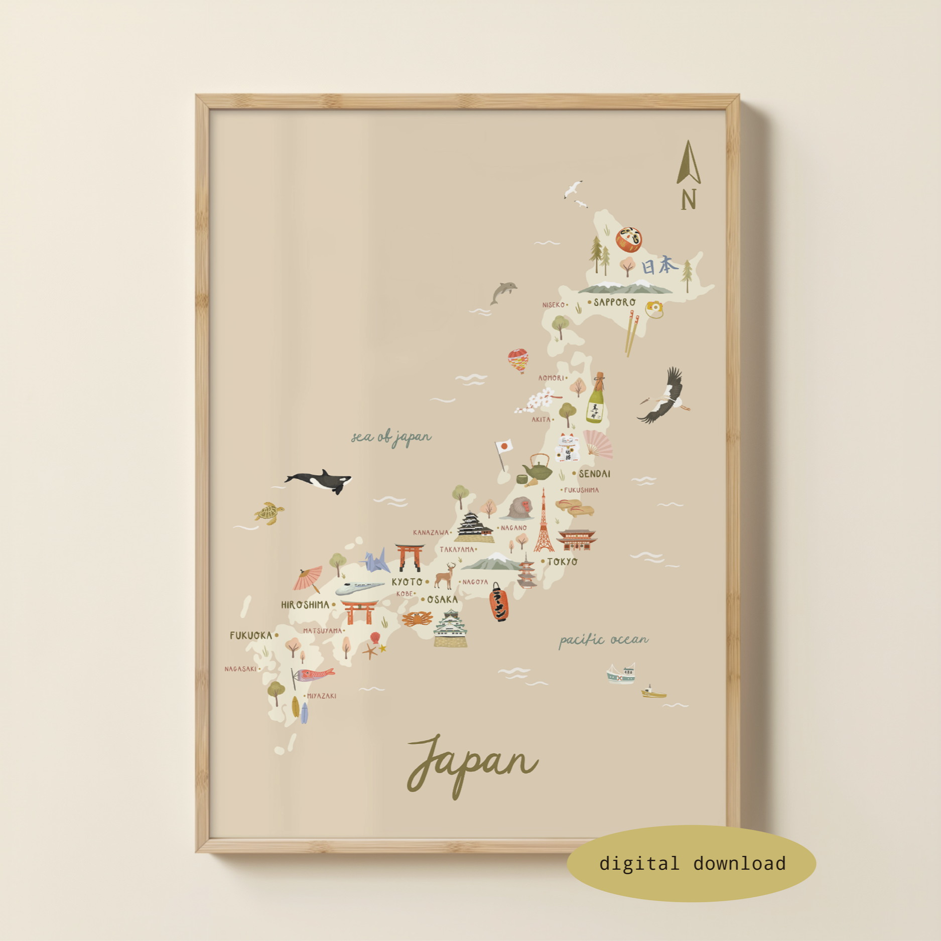 ILLUSTRATED MAP OF JAPAN