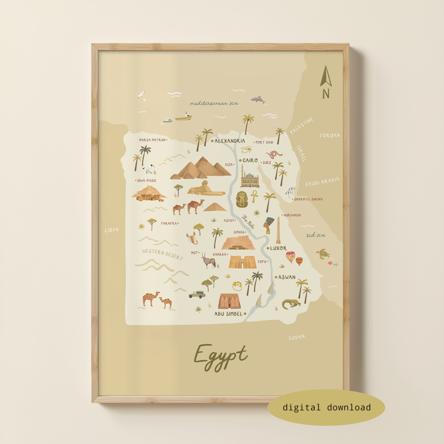 ILLUSTRATED MAP OF EGYPT