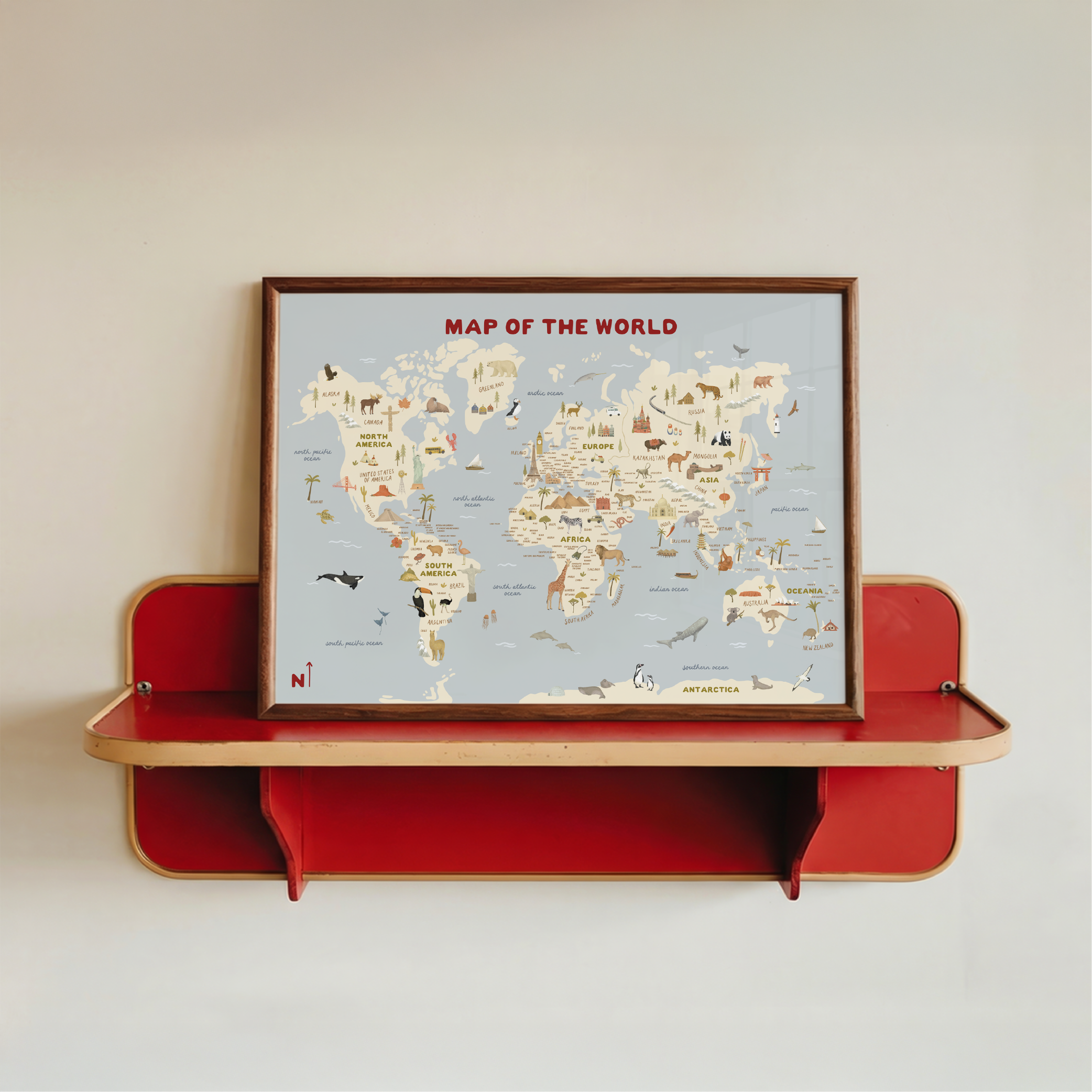 ILLUSTRATED MAP OF THE WORLD