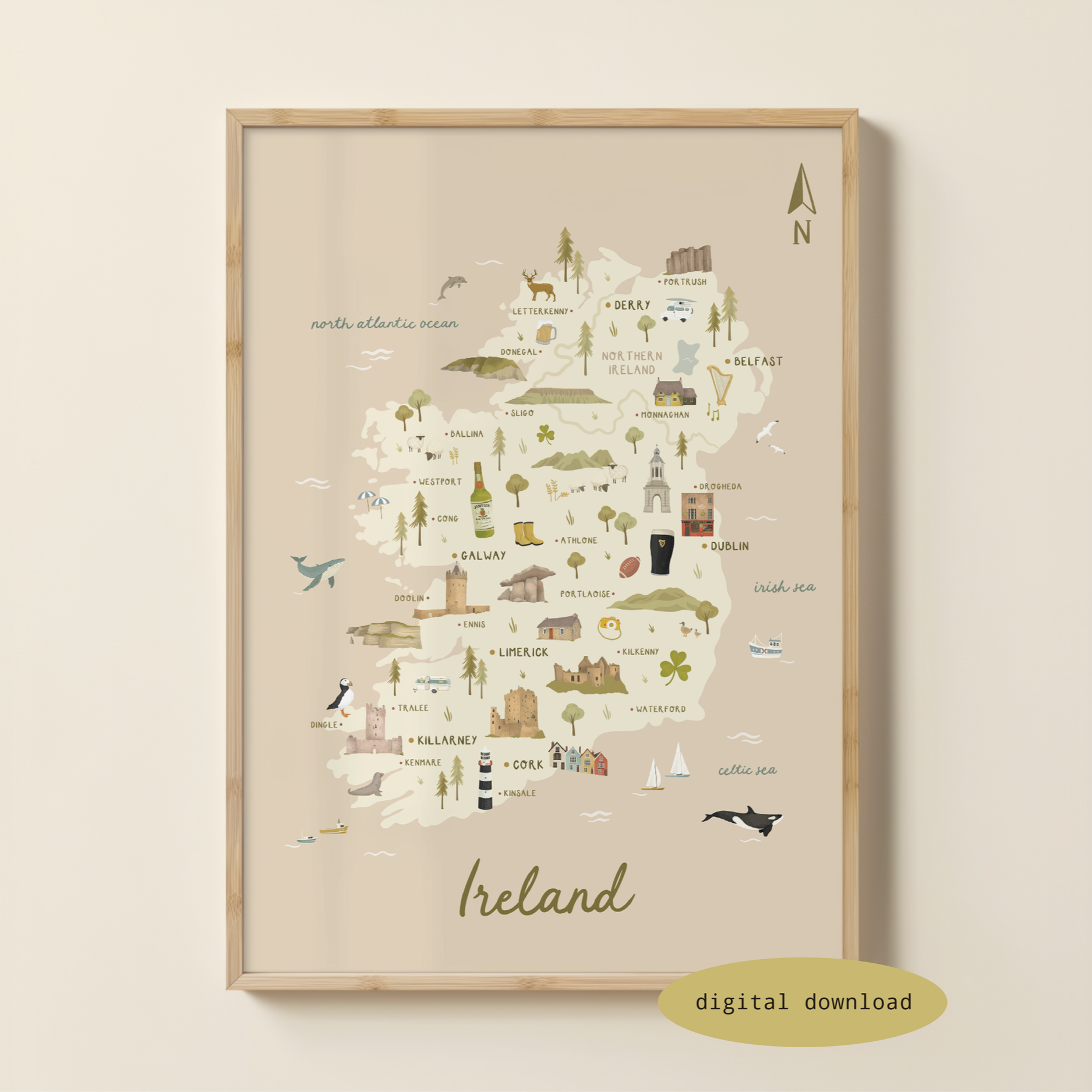 ILLUSTRATED MAP OF IRELAND
