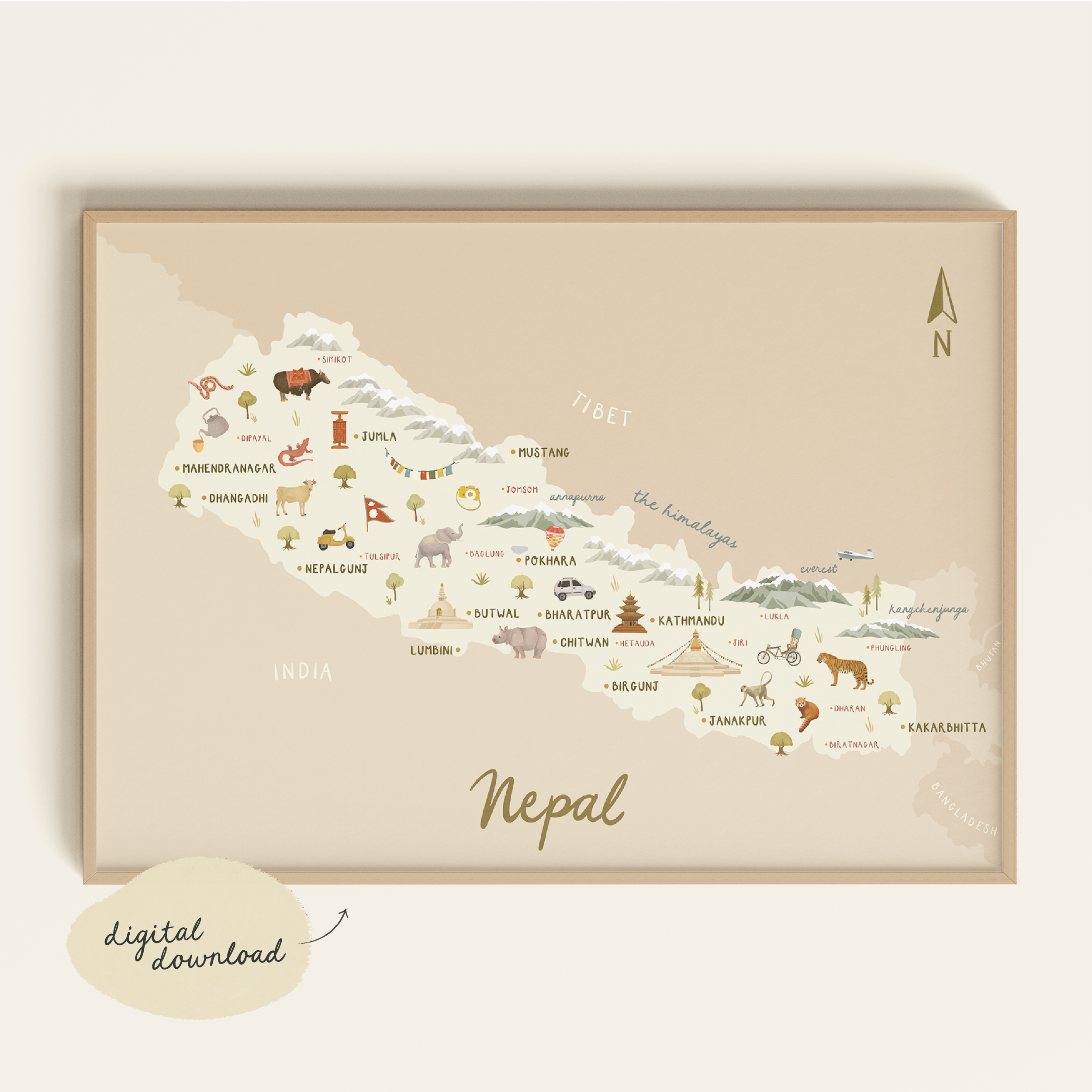ILLUSTRATED MAP OF NEPAL