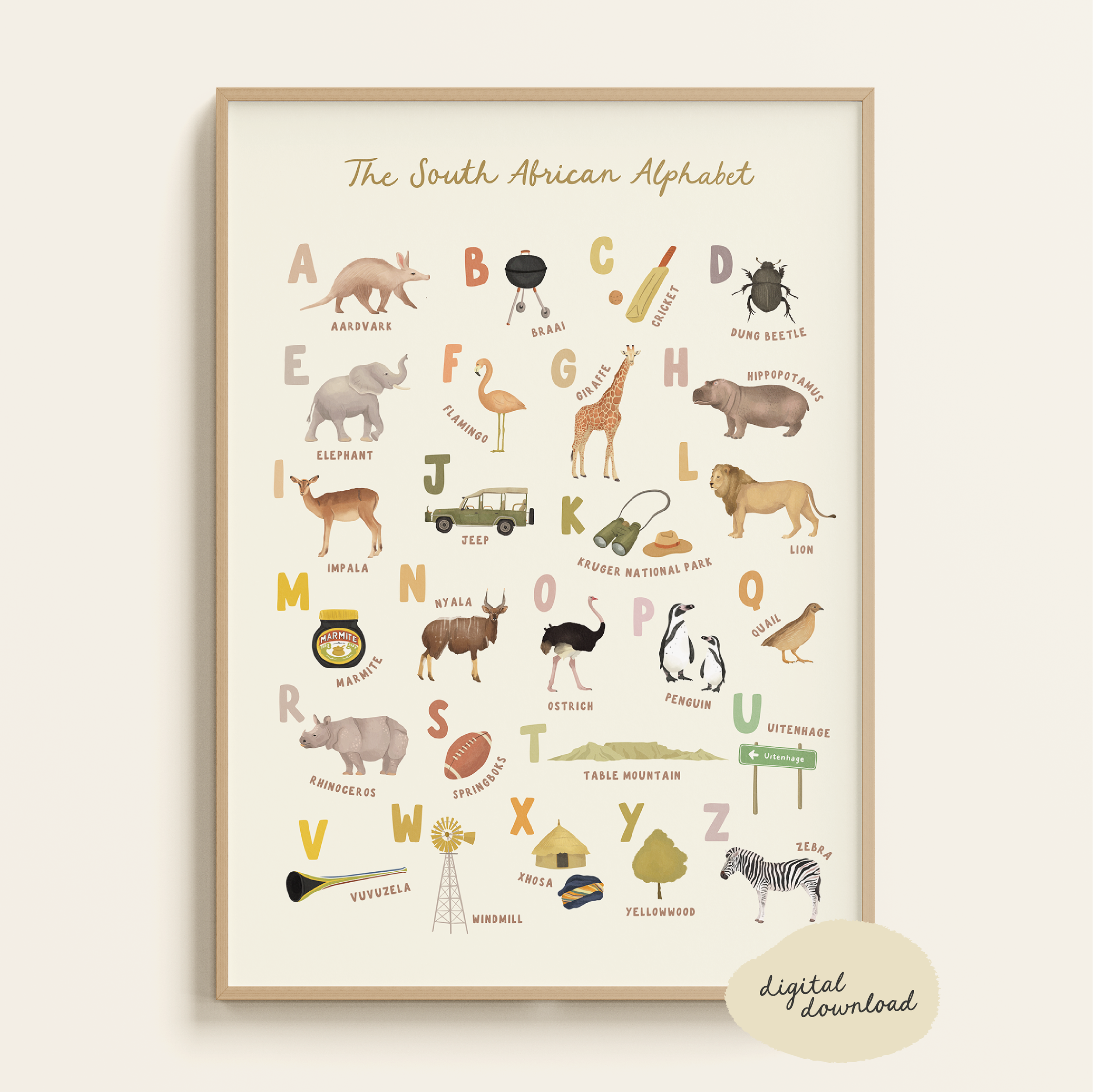 SOUTH AFRICAN ALPHABET PRINT