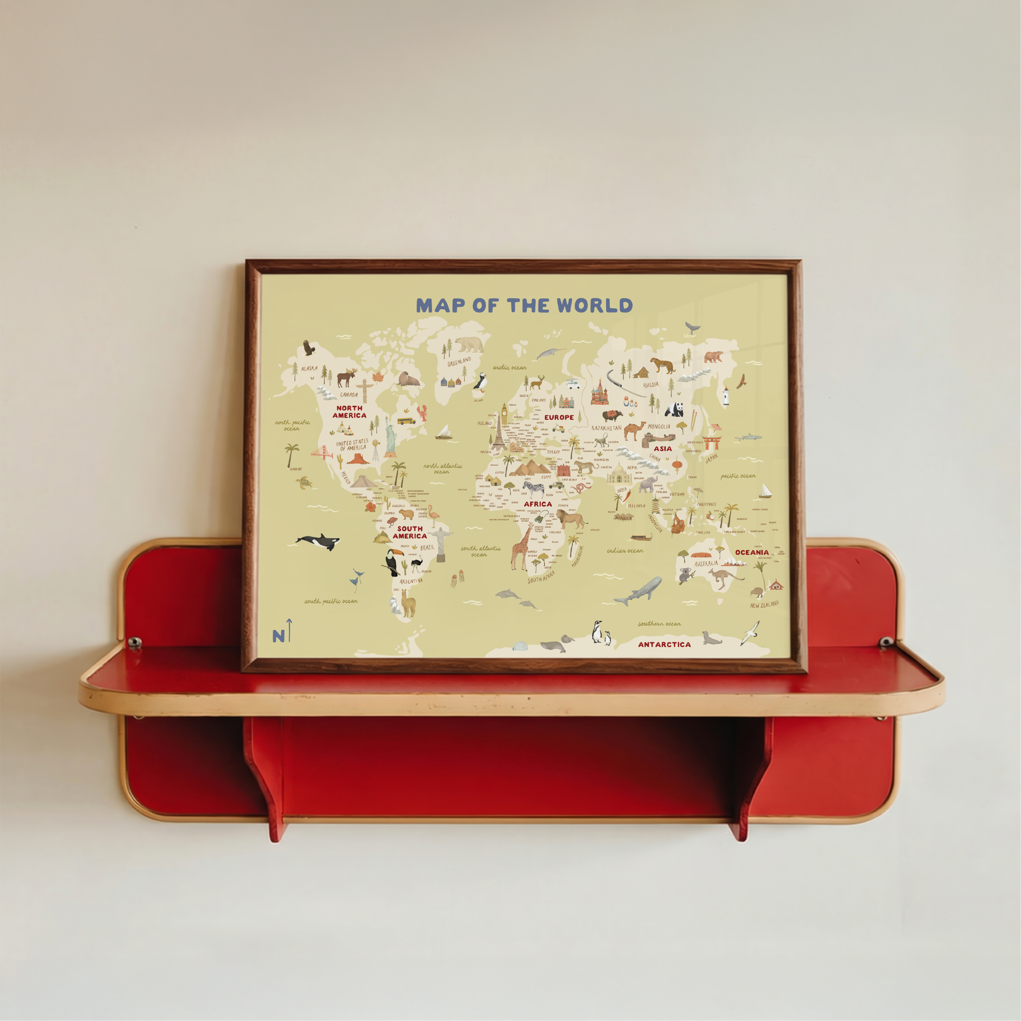 ILLUSTRATED MAP OF THE WORLD
