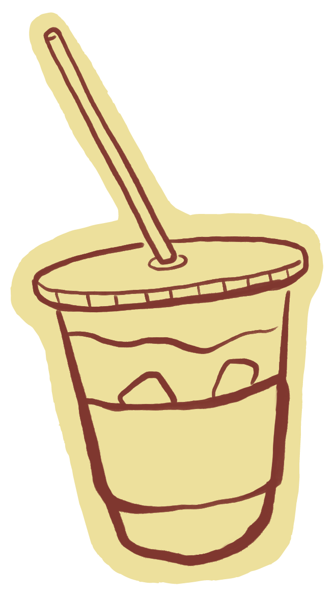 Iced Coffee Illustrated Icon