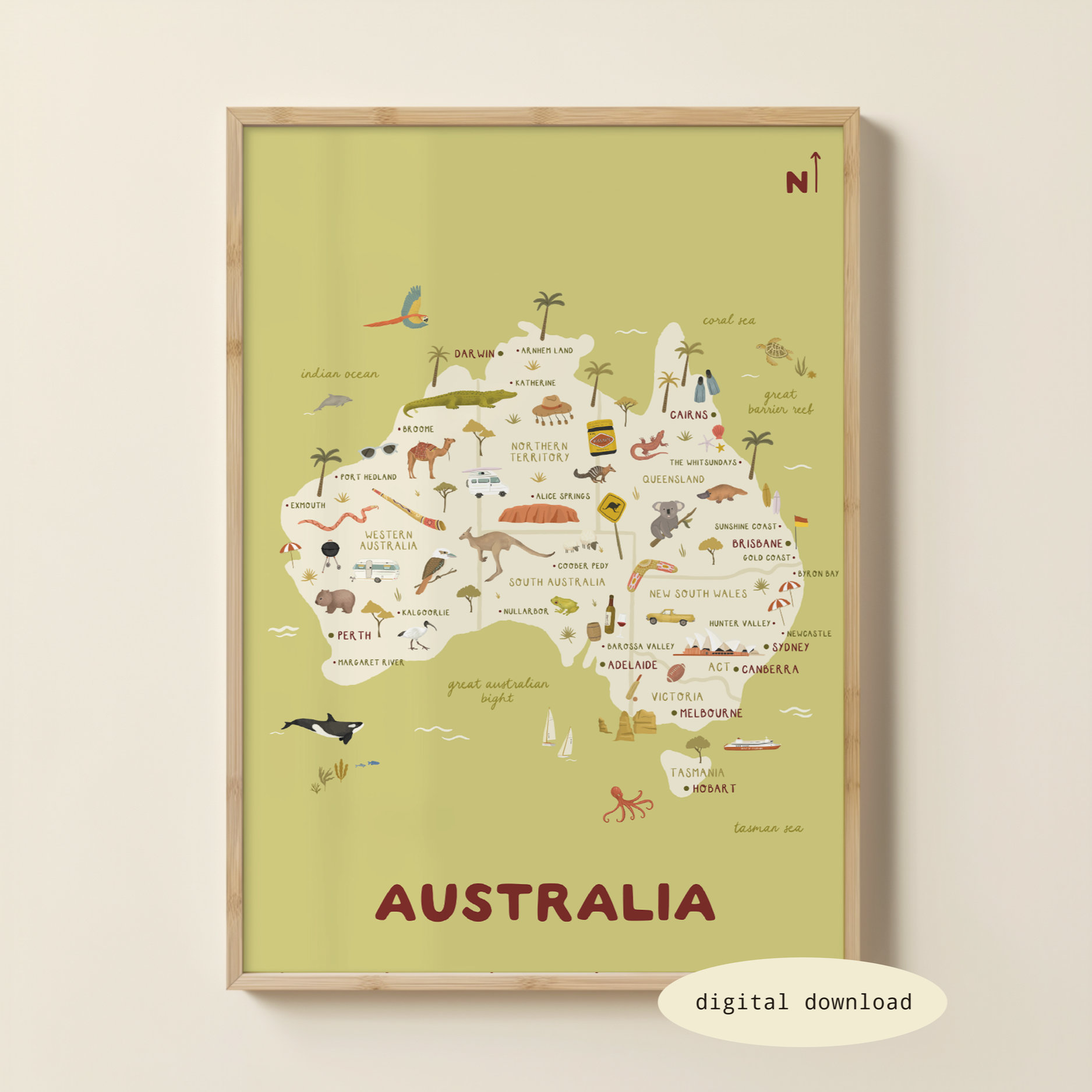 ILLUSTRATED MAP OF AUSTRALIA