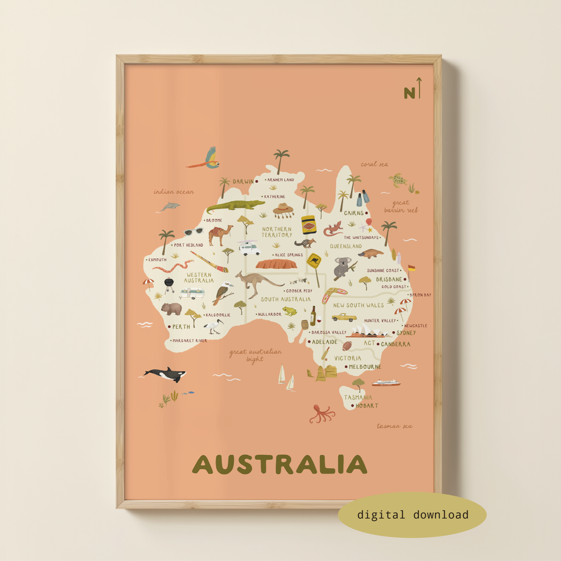ILLUSTRATED MAP OF AUSTRALIA