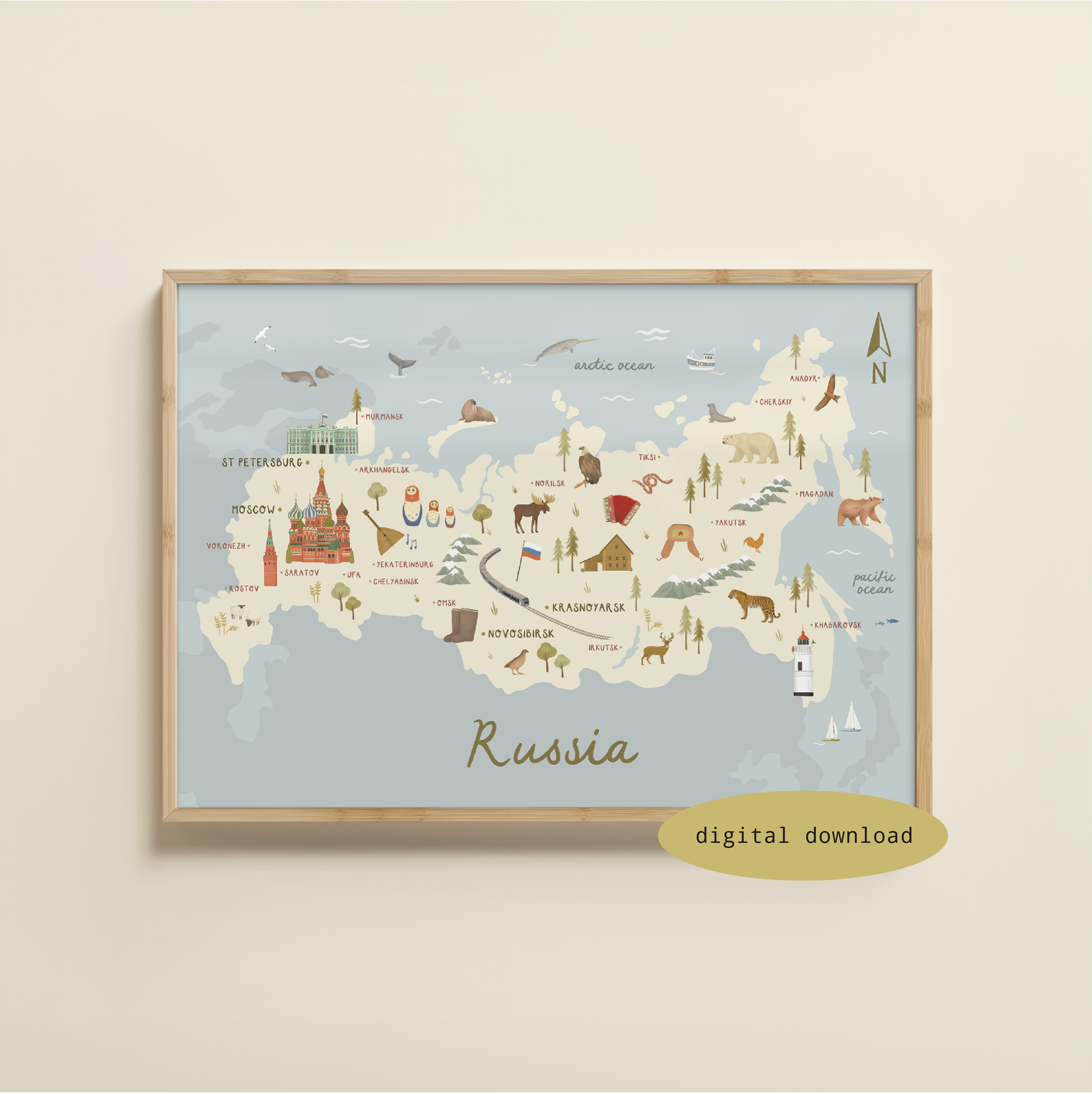 ILLUSTRATED MAP OF RUSSIA
