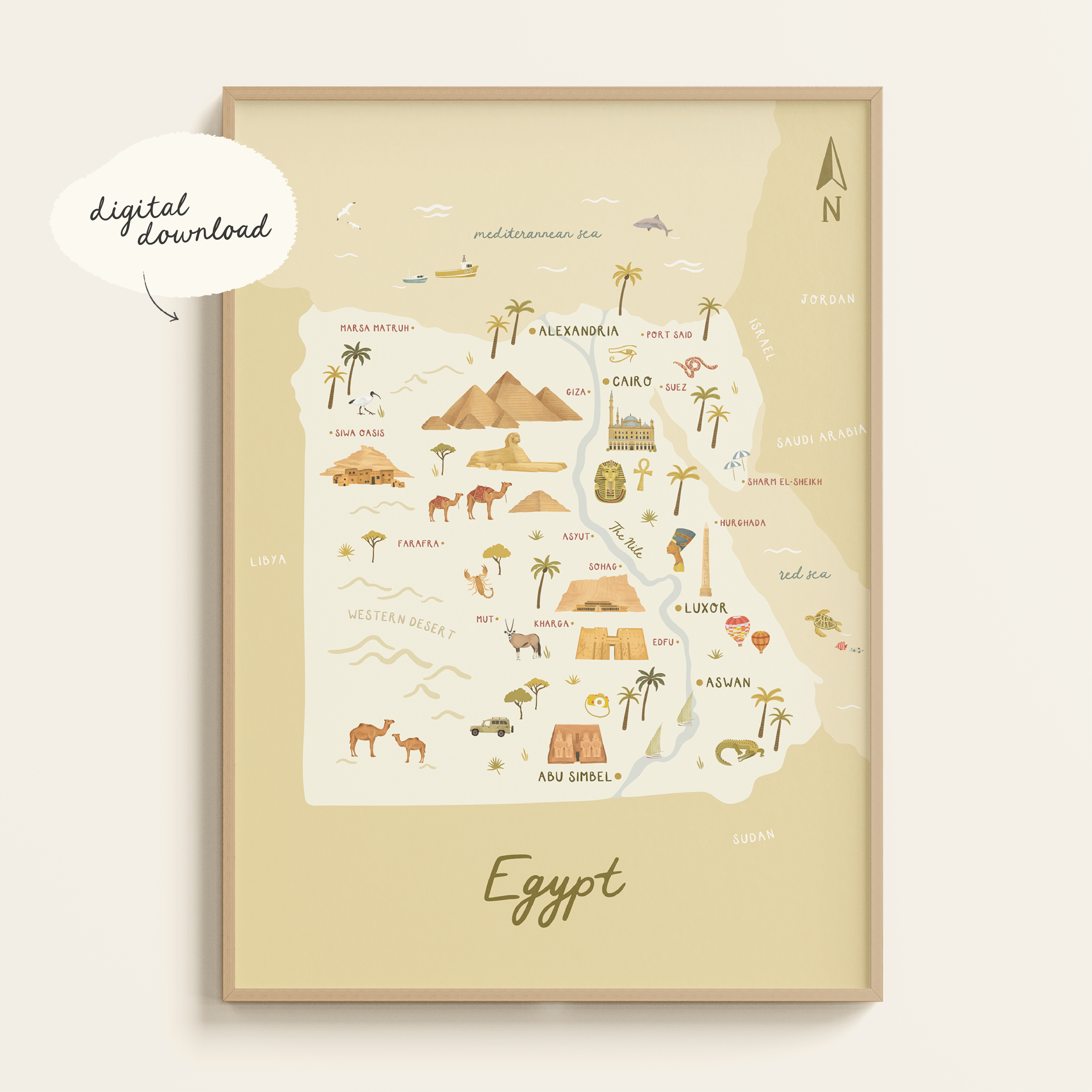 ILLUSTRATED MAP OF EGYPT