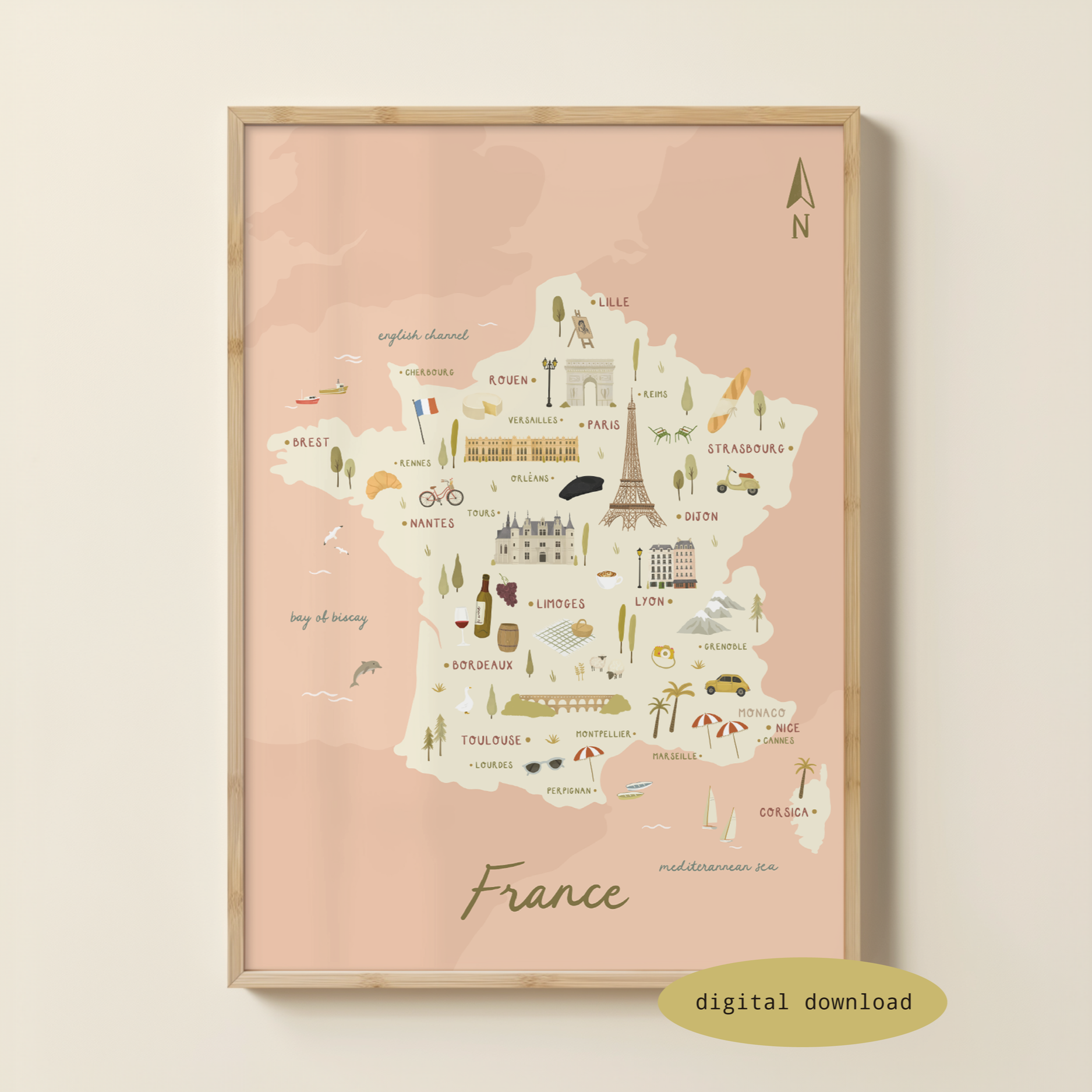 ILLUSTRATED MAP OF FRANCE
