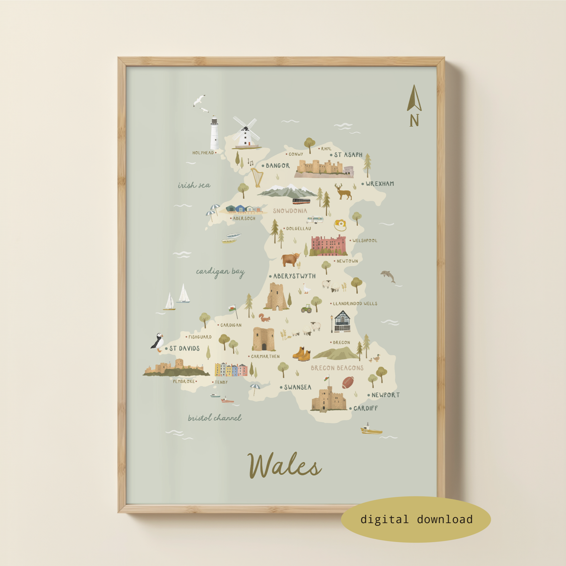 ILLUSTRATED MAP OF WALES