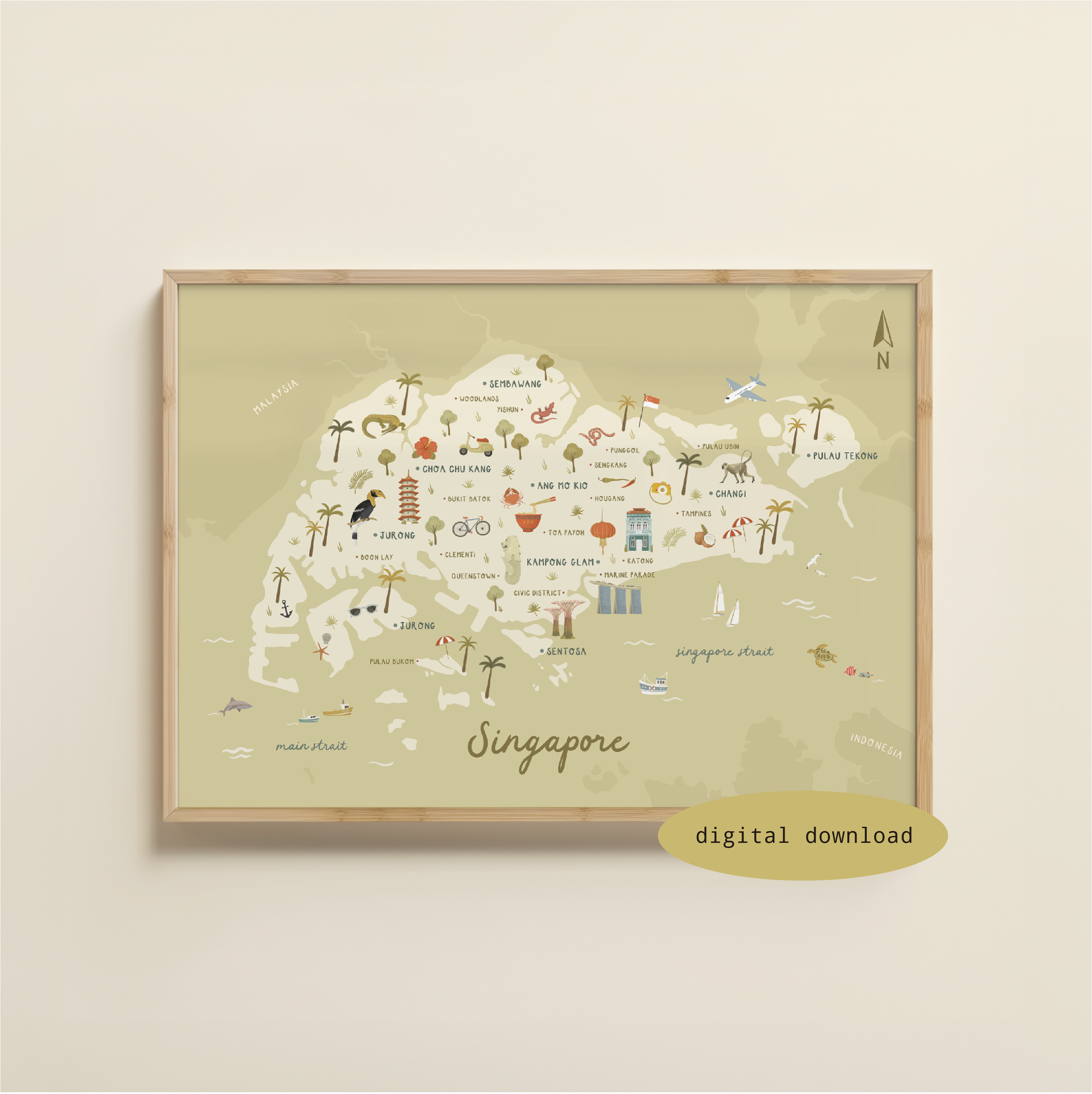 ILLUSTRATED MAP OF SINGAPORE