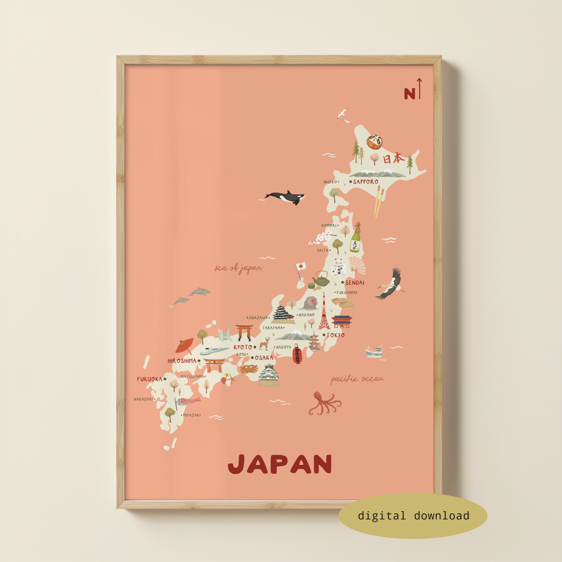 ILLUSTRATED MAP OF JAPAN