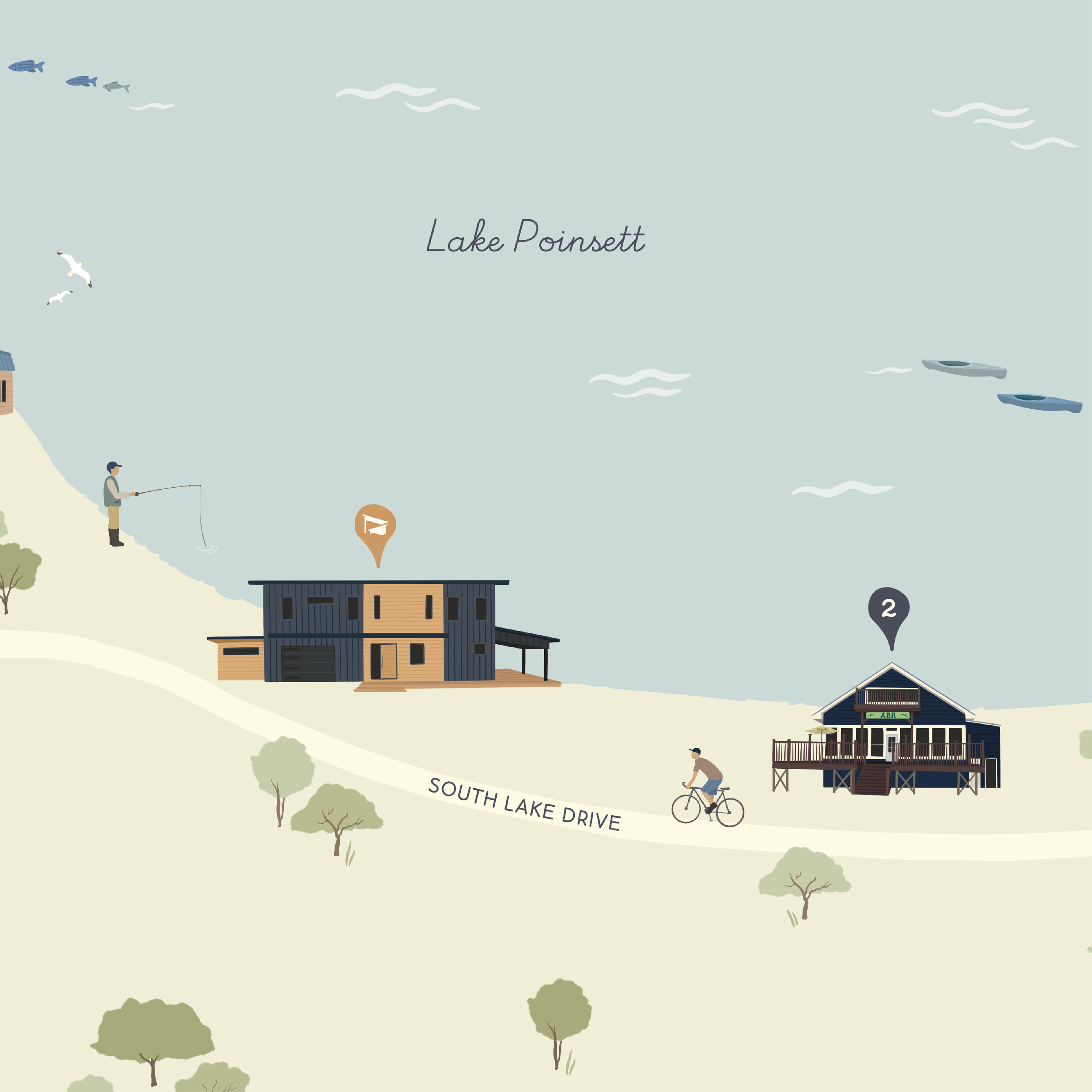 Ridgeline Airbnb Map close up details