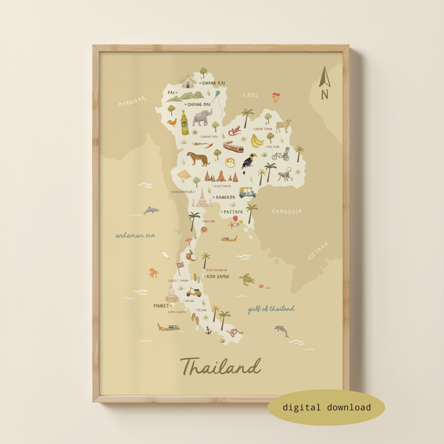 ILLUSTRATED MAP OF THAILAND