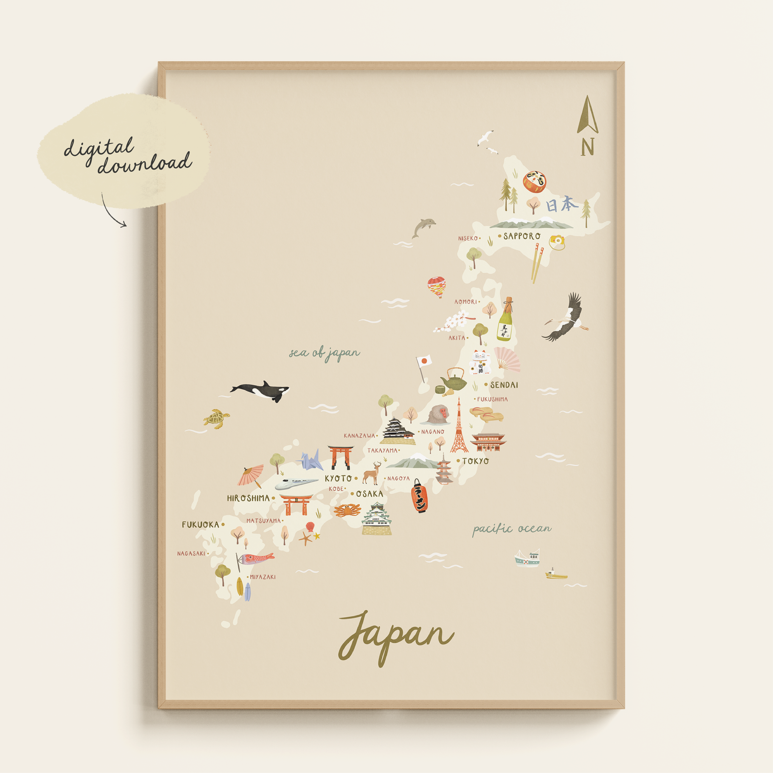 ILLUSTRATED MAP OF JAPAN