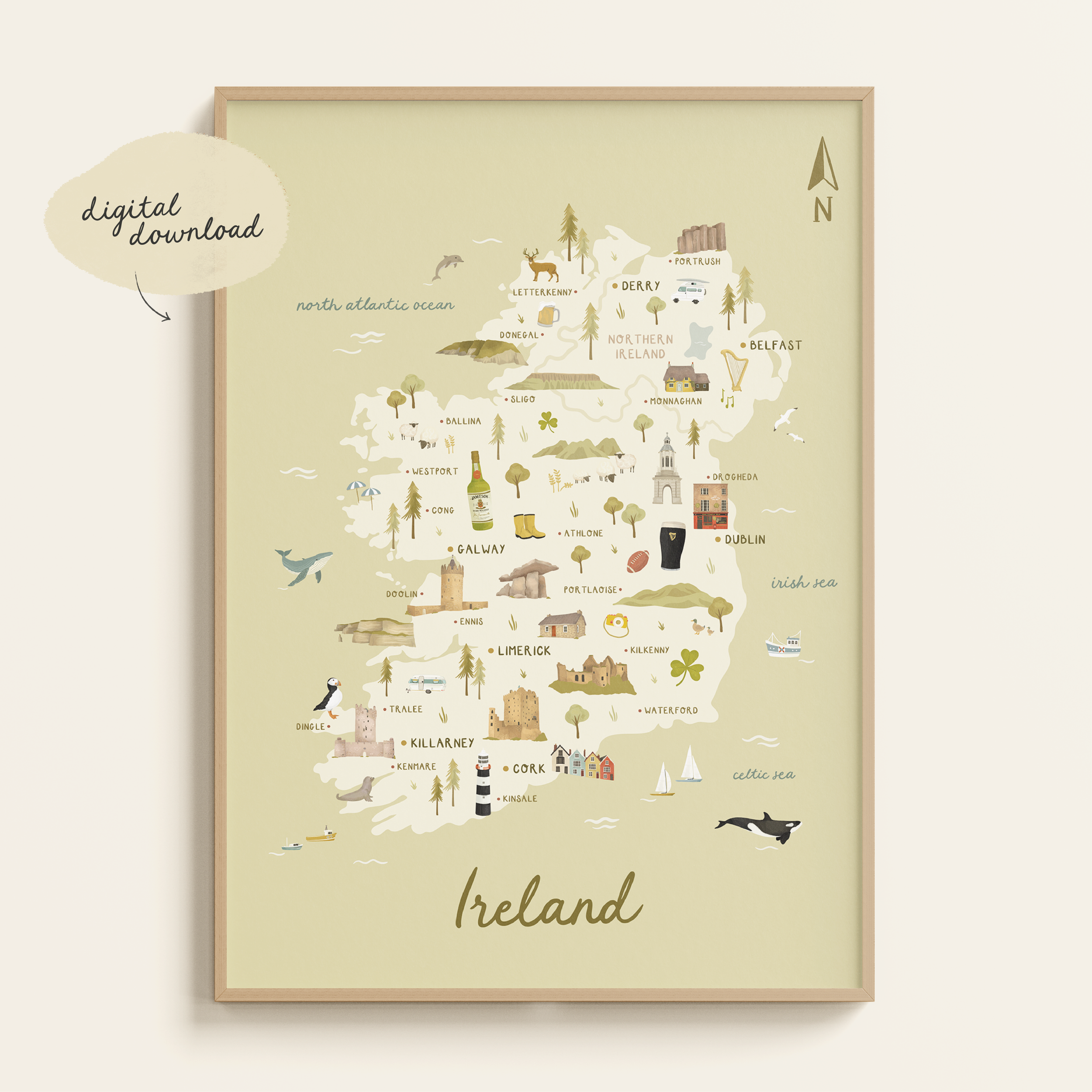 ILLUSTRATED MAP OF IRELAND