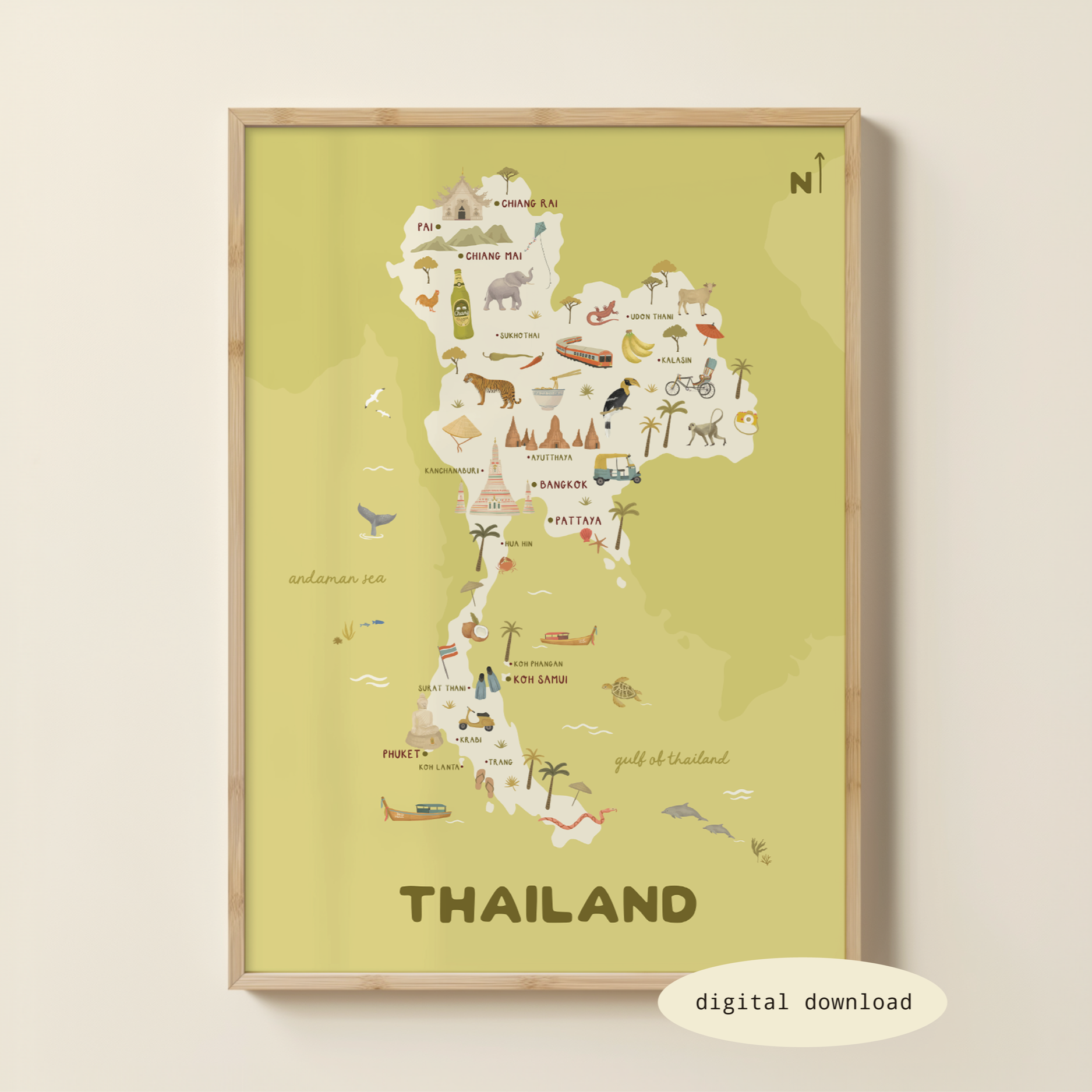 ILLUSTRATED MAP OF THAILAND