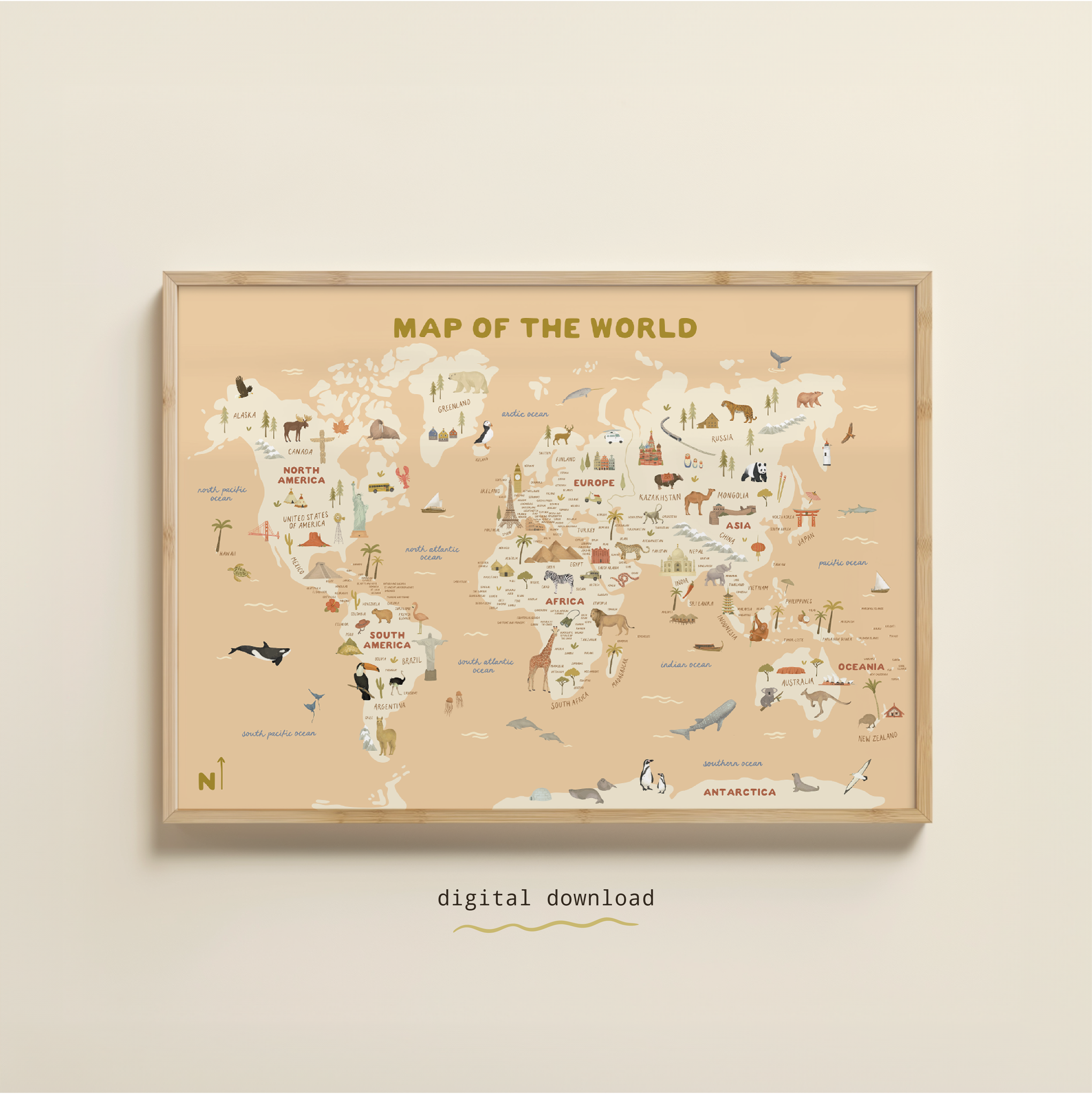 ILLUSTRATED MAP OF THE WORLD