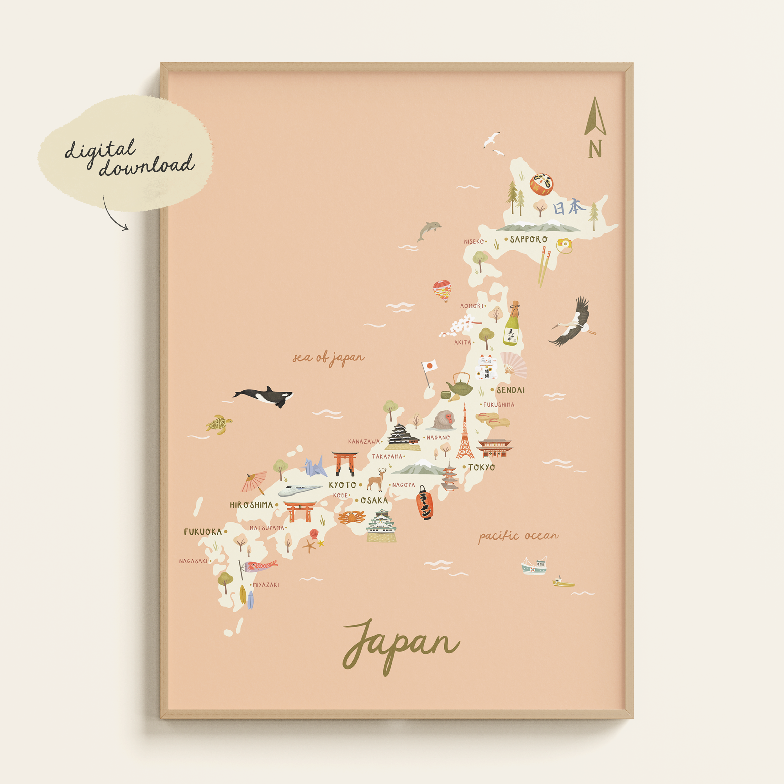 ILLUSTRATED MAP OF JAPAN
