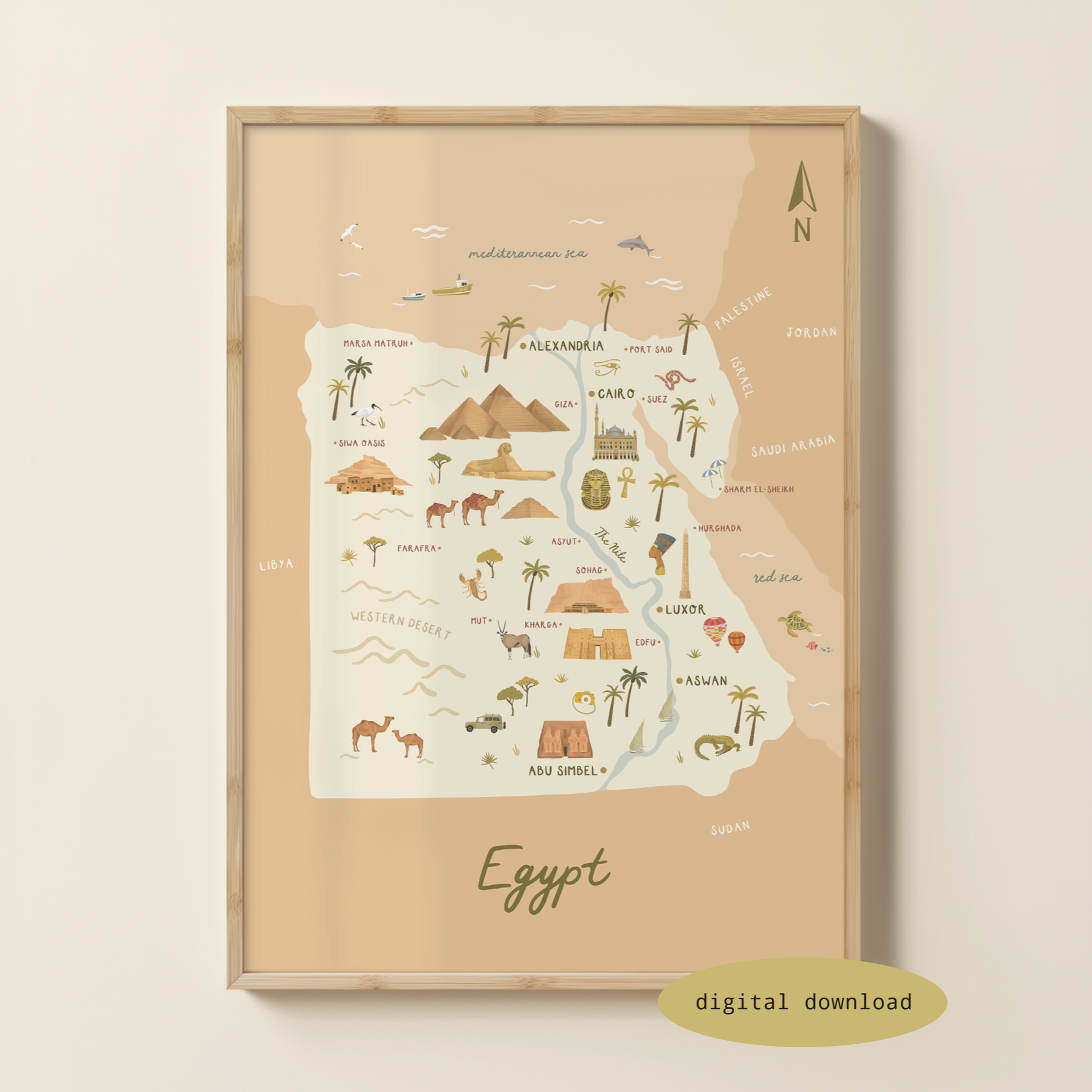 ILLUSTRATED MAP OF EGYPT
