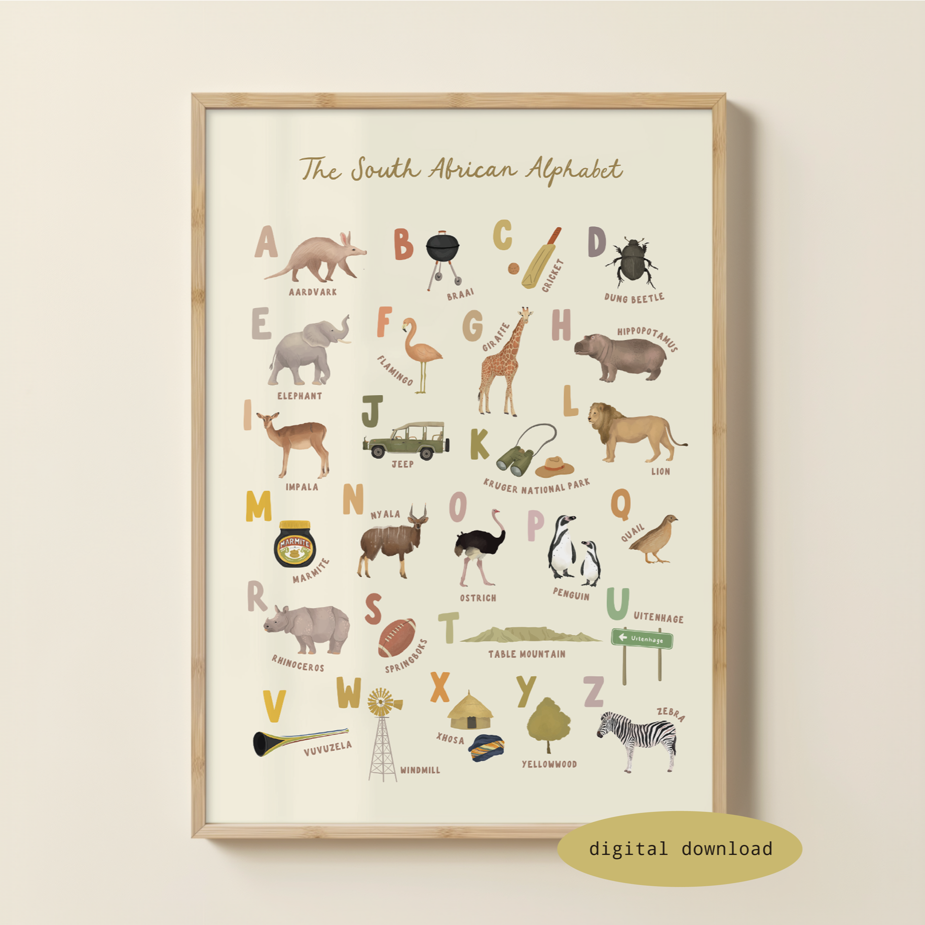 SOUTH AFRICAN ALPHABET PRINT