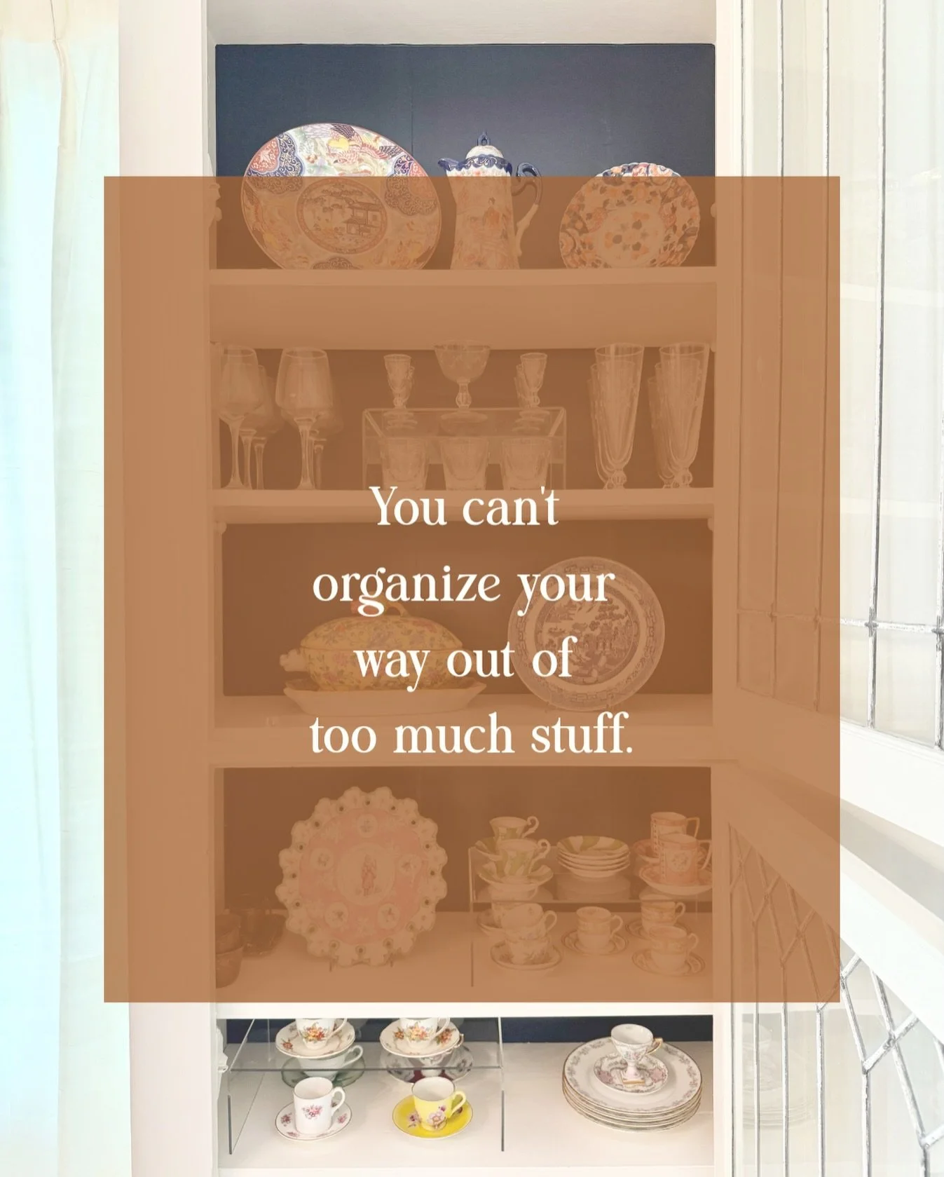 Real organization starts with editing, letting go of what no longer serves your life today. Systems only work when they&rsquo;re supporting what you actually use, love, and need. Less excess creates more space, more clarity, and a home that feels lig