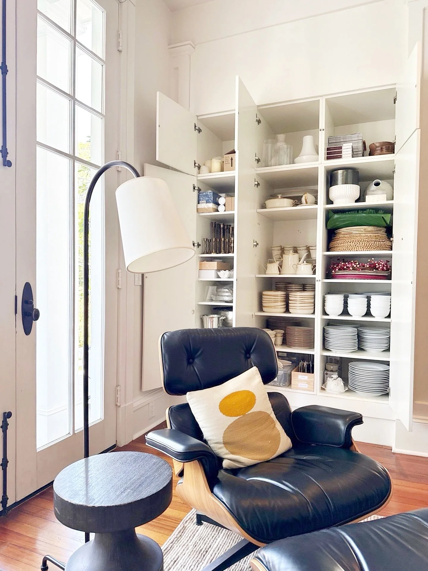 Homes should grow and evolve just like the people living in them.

This cabinetry used to function as a kids&rsquo; locker area, but now that the kids are older, it was time for the space to adapt. By adding a few shelves and relocating items so they