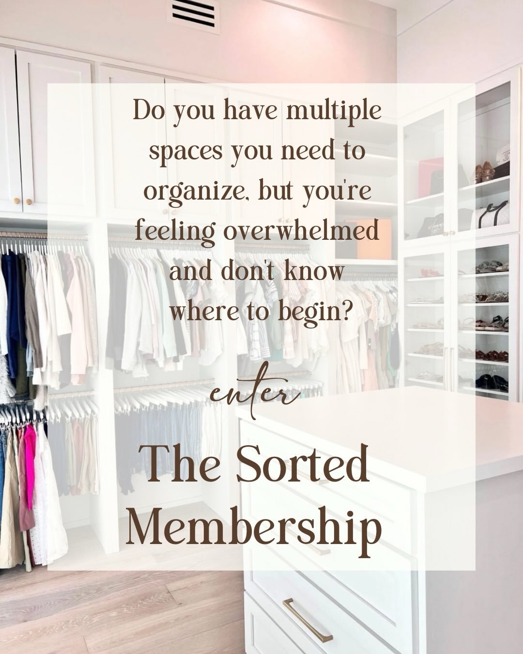 Imagine your home becoming more organized each month &mdash; without the overwhelm. ✨

Our Sorted Membership is designed to help you organize your entire home over time with monthly sessions tailored to your space, lifestyle, and routines. From pantr