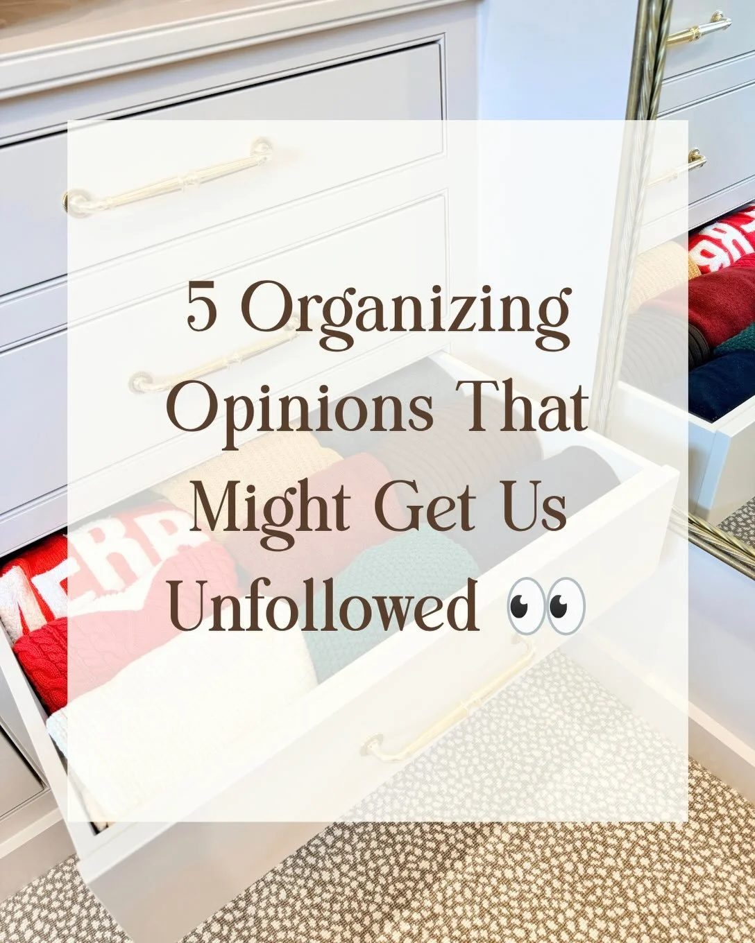 We said what we said. 👀😂

Some organizing opinions are a little more controversial than others and we have a few we&rsquo;re willing to stand behind.

Do you agree with us, or did we lose you at the &ldquo;good towels&rdquo;? 😂

Tell us which one 