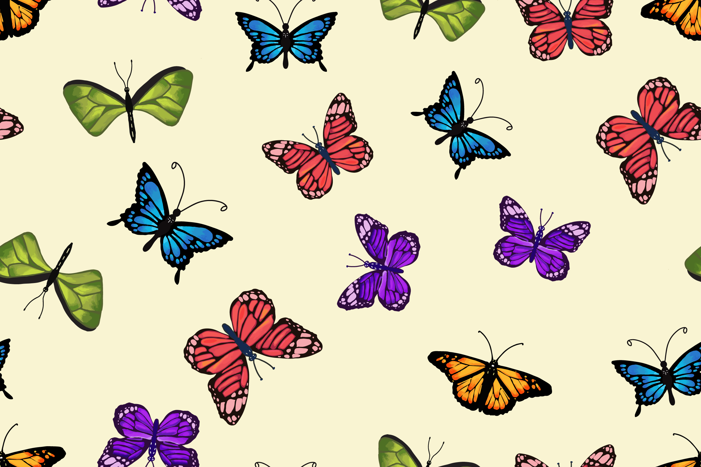Flying butterflies
