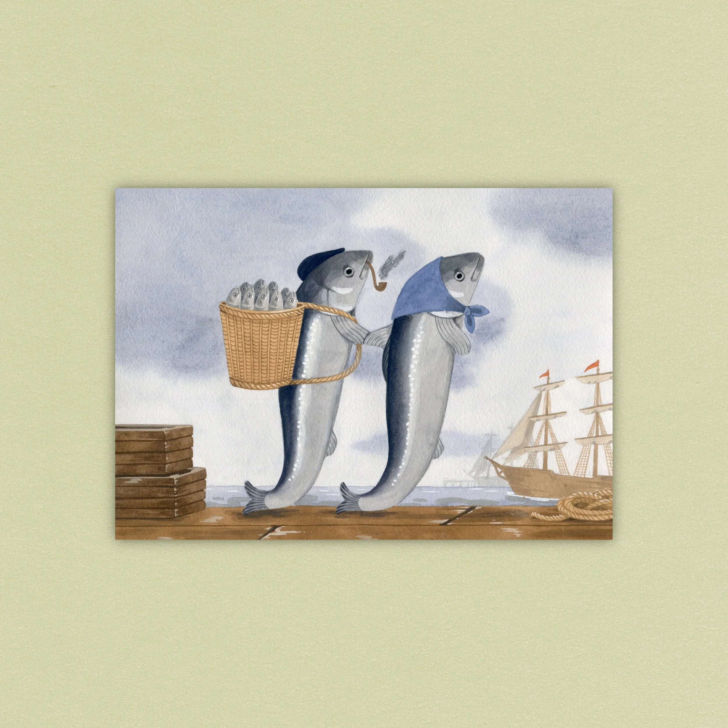 Fish Folk Print