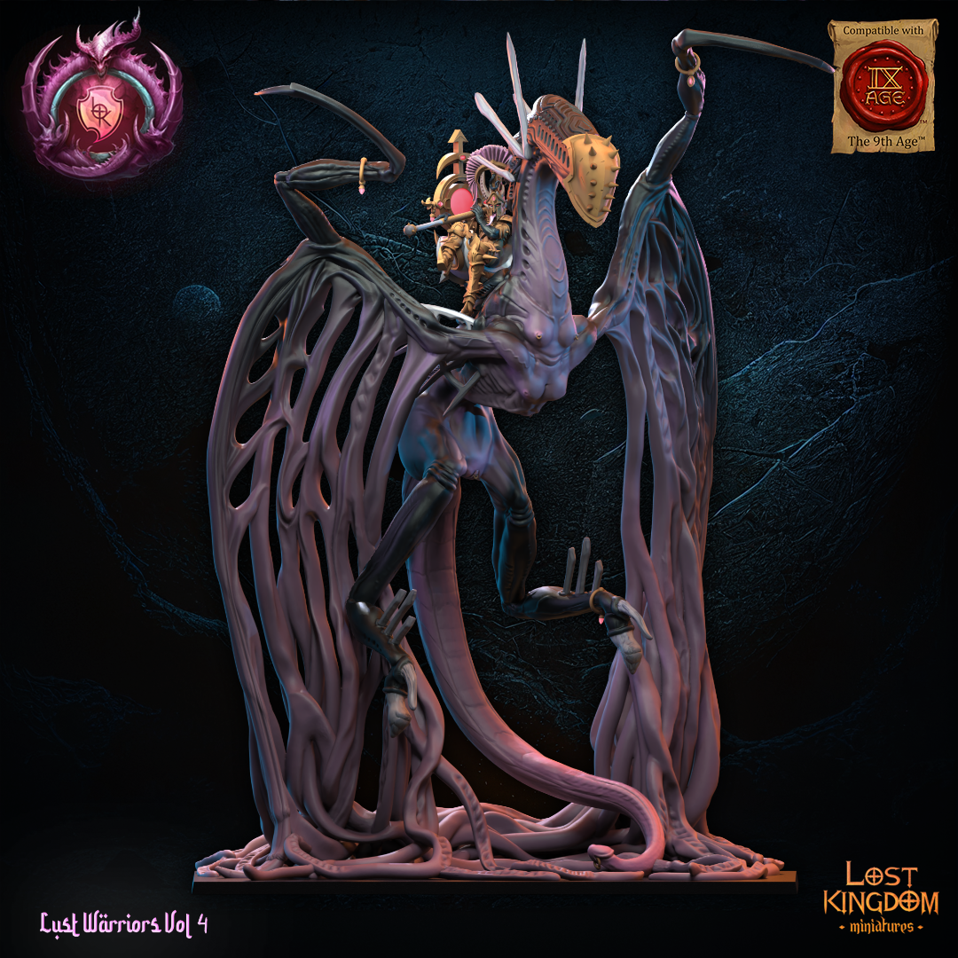 Chaos Lord of Slaanesh on Flayer Dragon