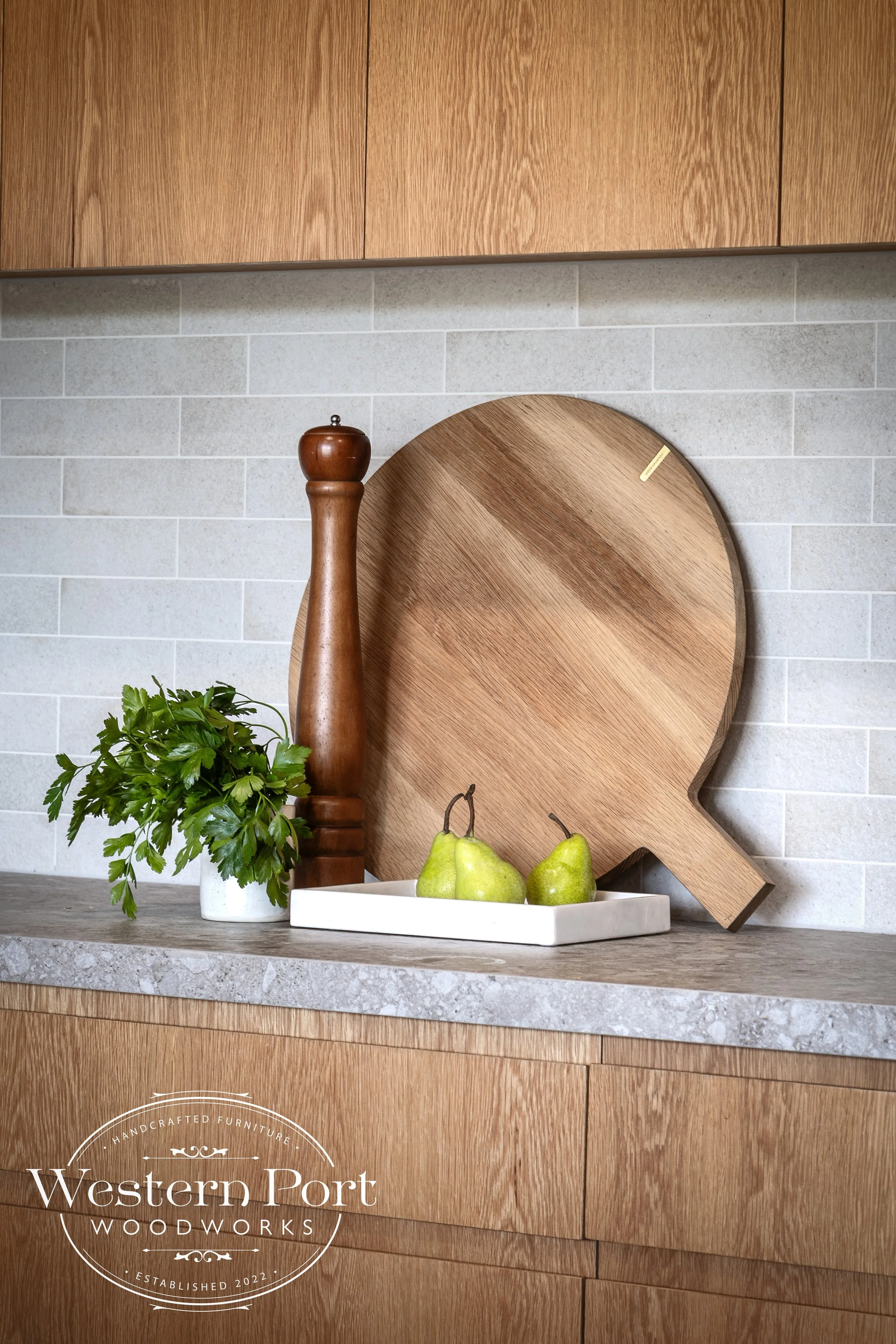 Custom kitchen cabinetry on the mornington peninsula with porcelain top