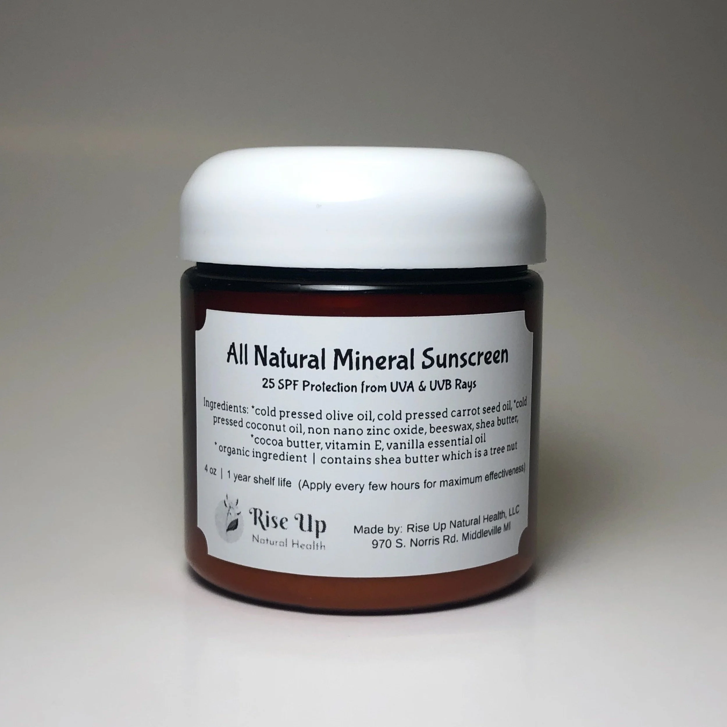 All Natural Mineral Sunscreen