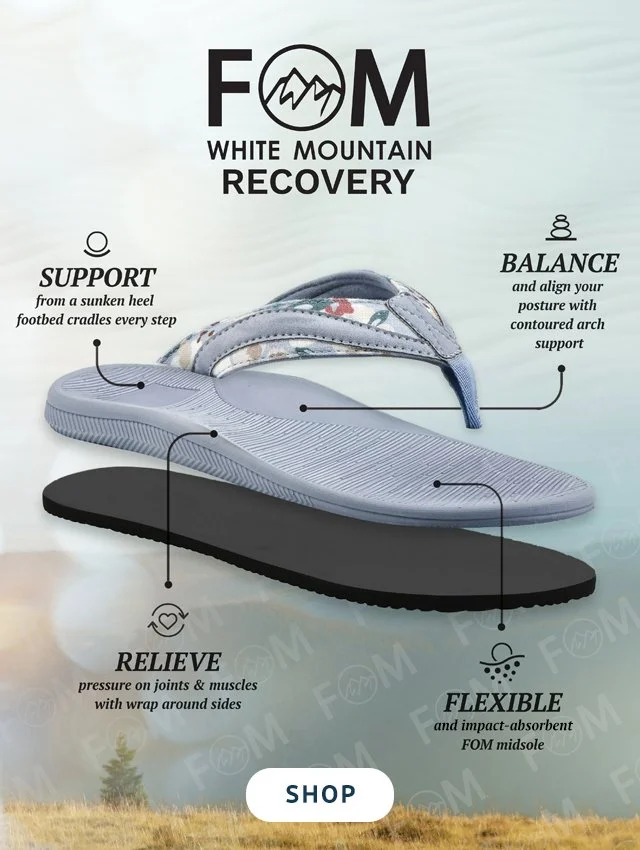 FOM by White Mountain recovery Footwear Collateral