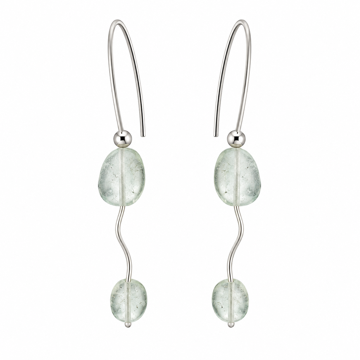 Oceanic Elegance: Aquamarine and Silver Jewelry Set