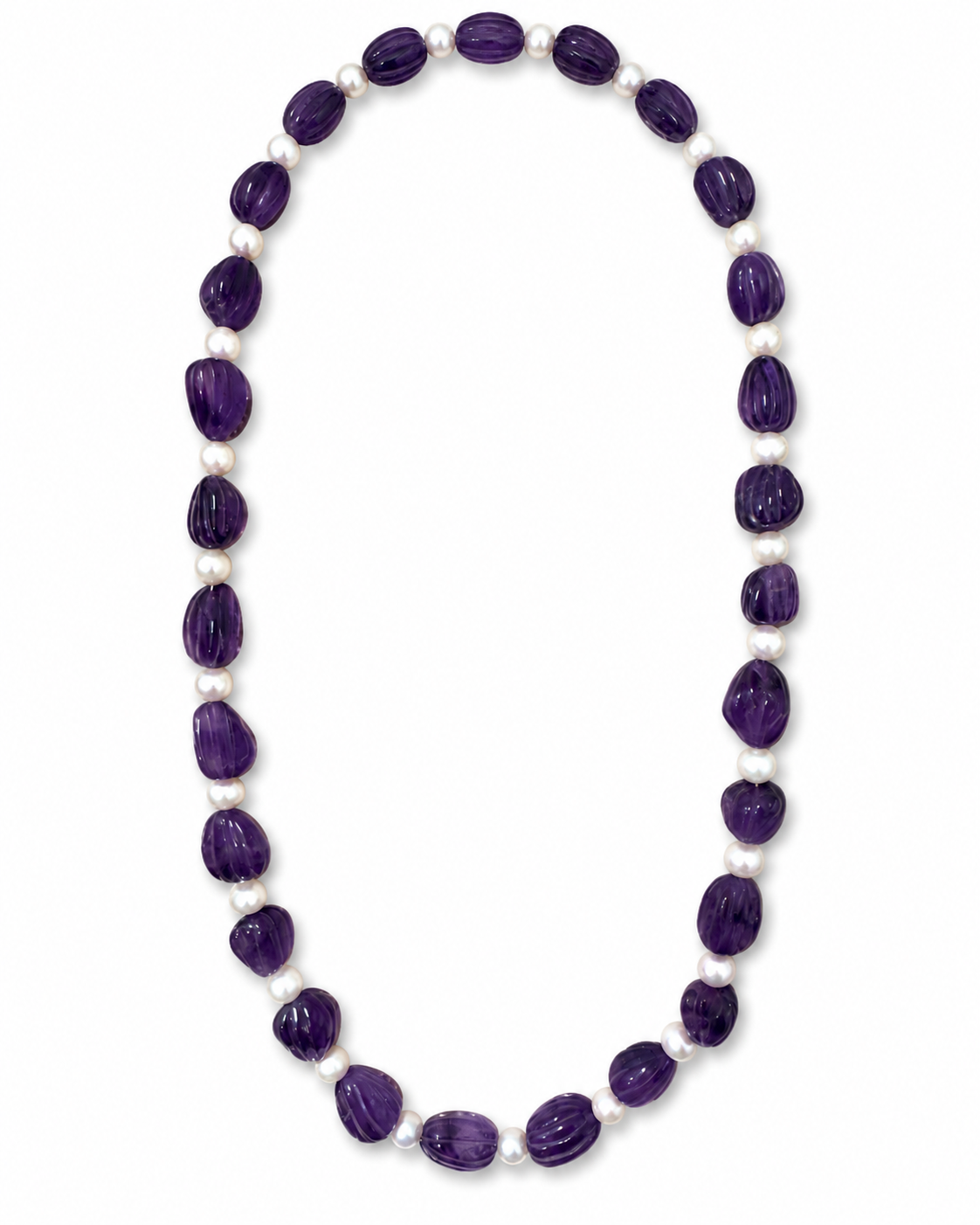 Amethyst & Pearl Elegance Necklace