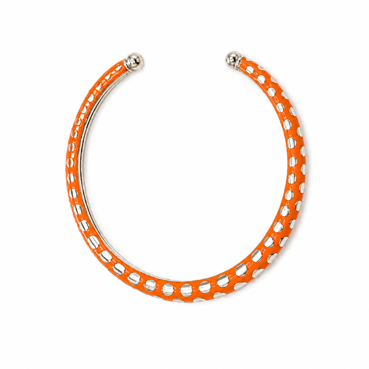 Handcrafted Enamel Silver Hasli Choker