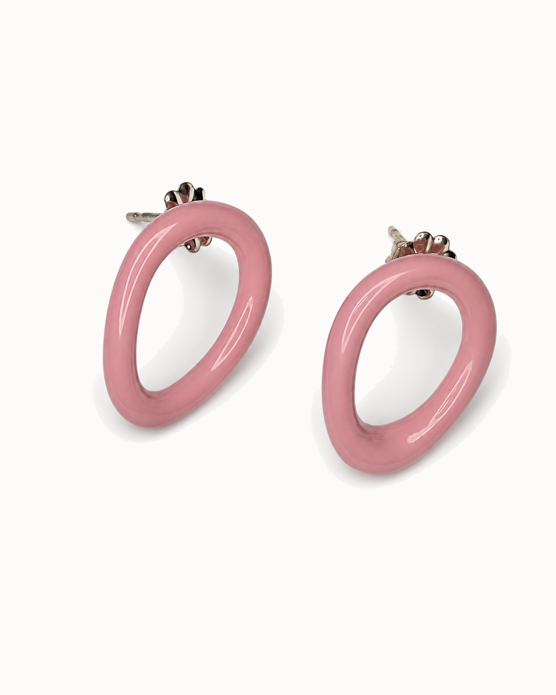 Rose pink studs.