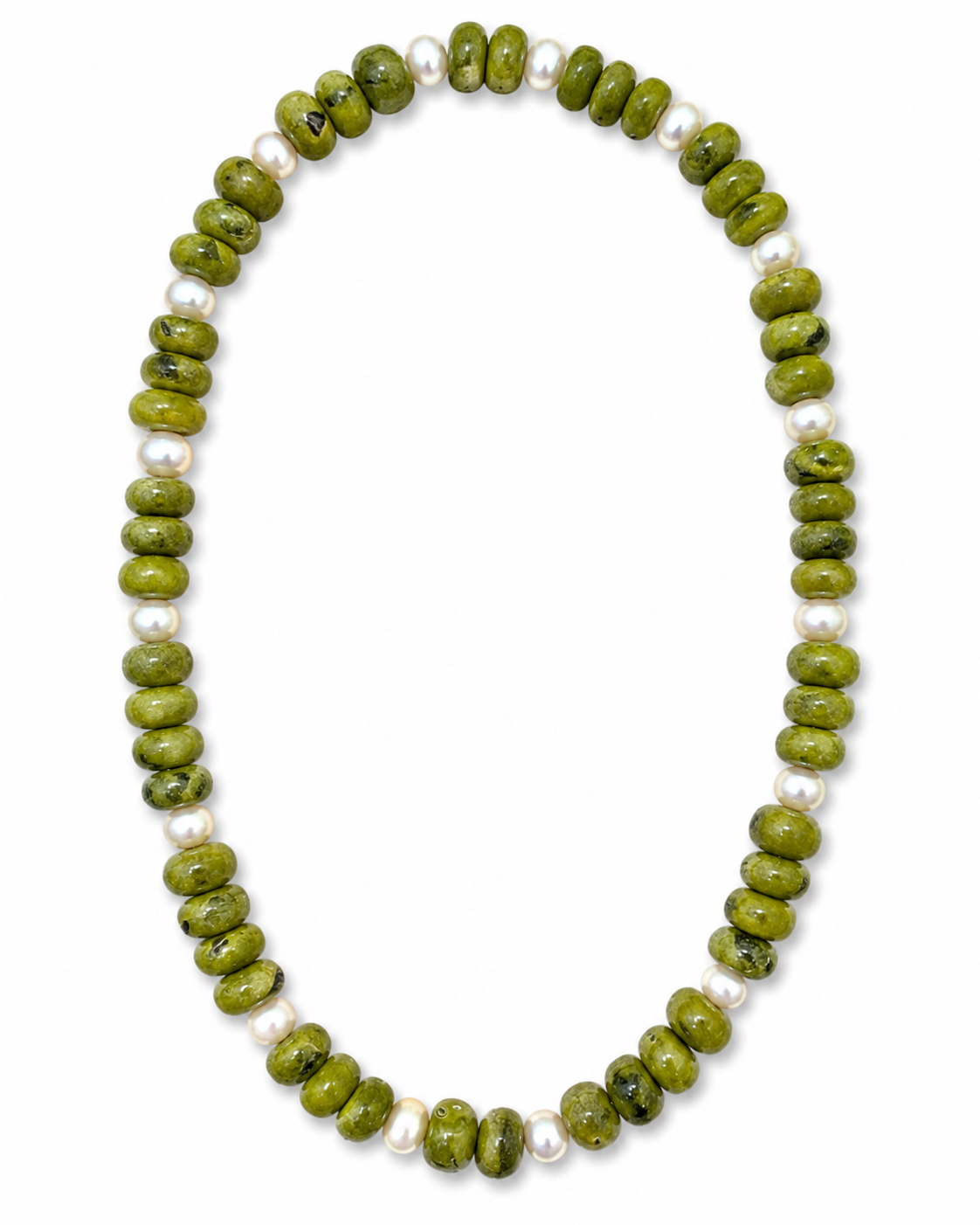 Tasmanian Stichtite & Freshwater Pearl Necklace